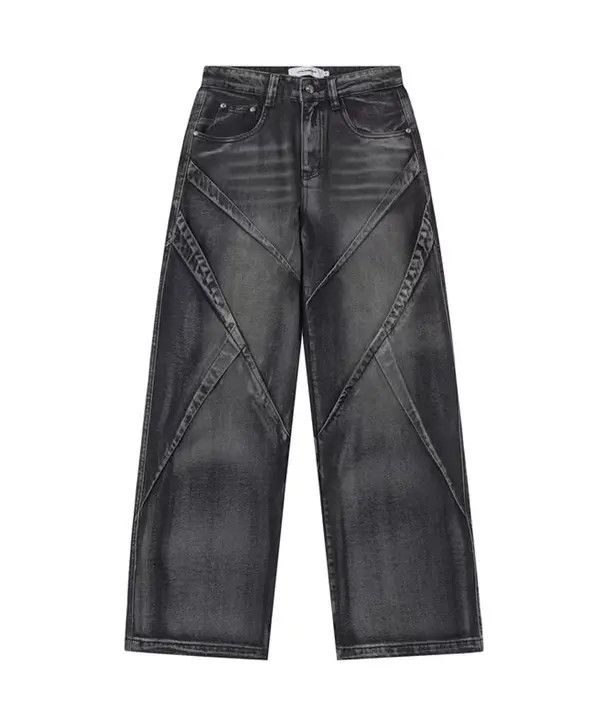 VIBE Vintage washed and distressed patchwork frayed denim jeans Size US 28 / EU 44 - 7 Thumbnail