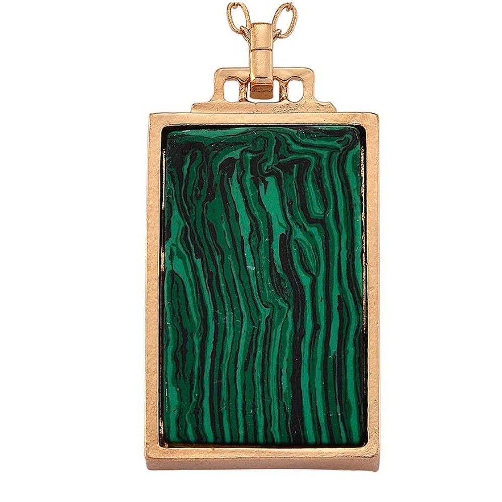 Other Lab Created Malachite, Multi Color Austrian Crystal Necklace Size ONE SIZE - 5 Thumbnail