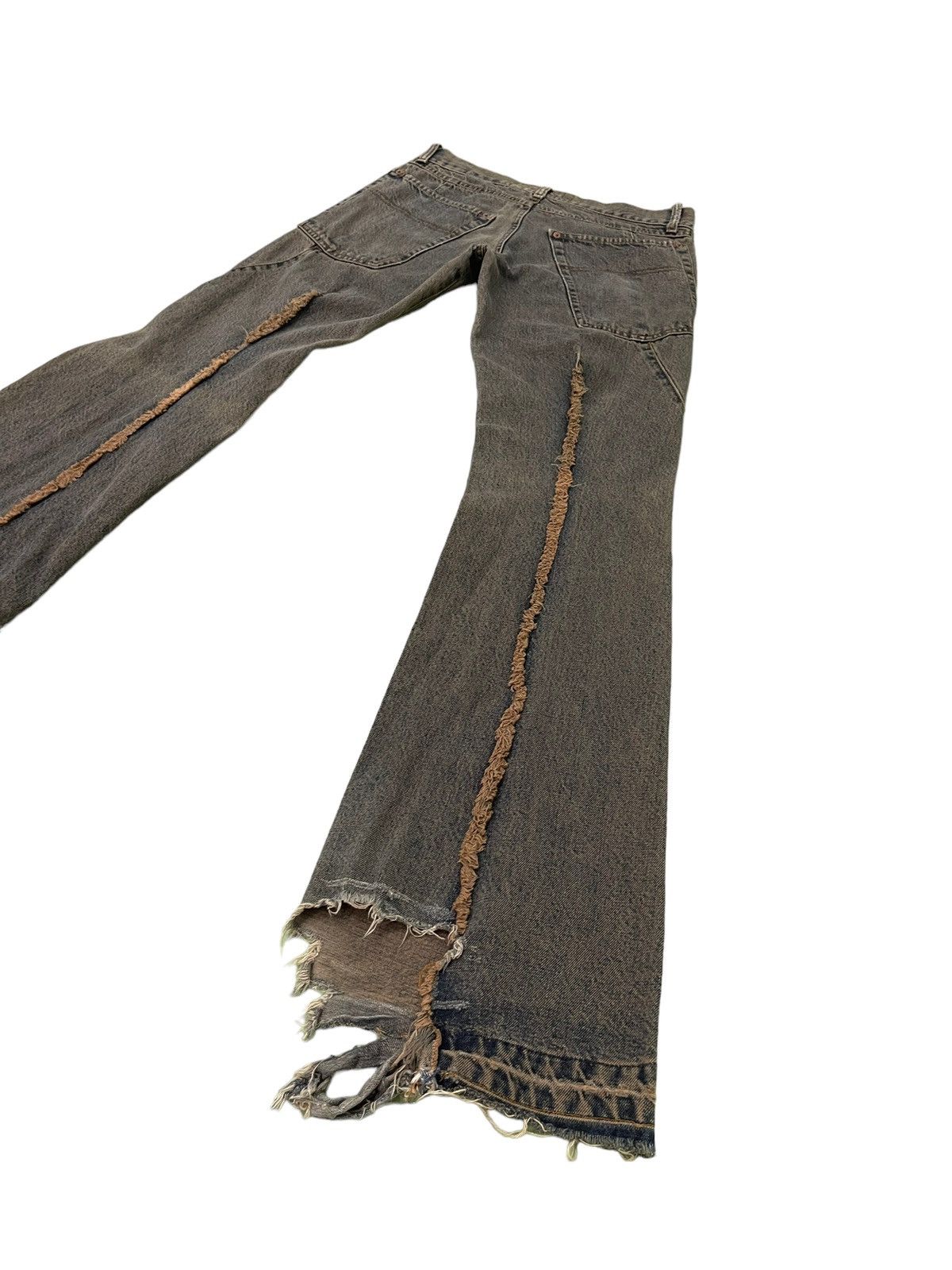 Andrew Mackenzie Flare Jeans Andrew Mckenzie Faded Distress Mud Wash 8🟦2 Size US 30 / EU 46 - 3 Thumbnail