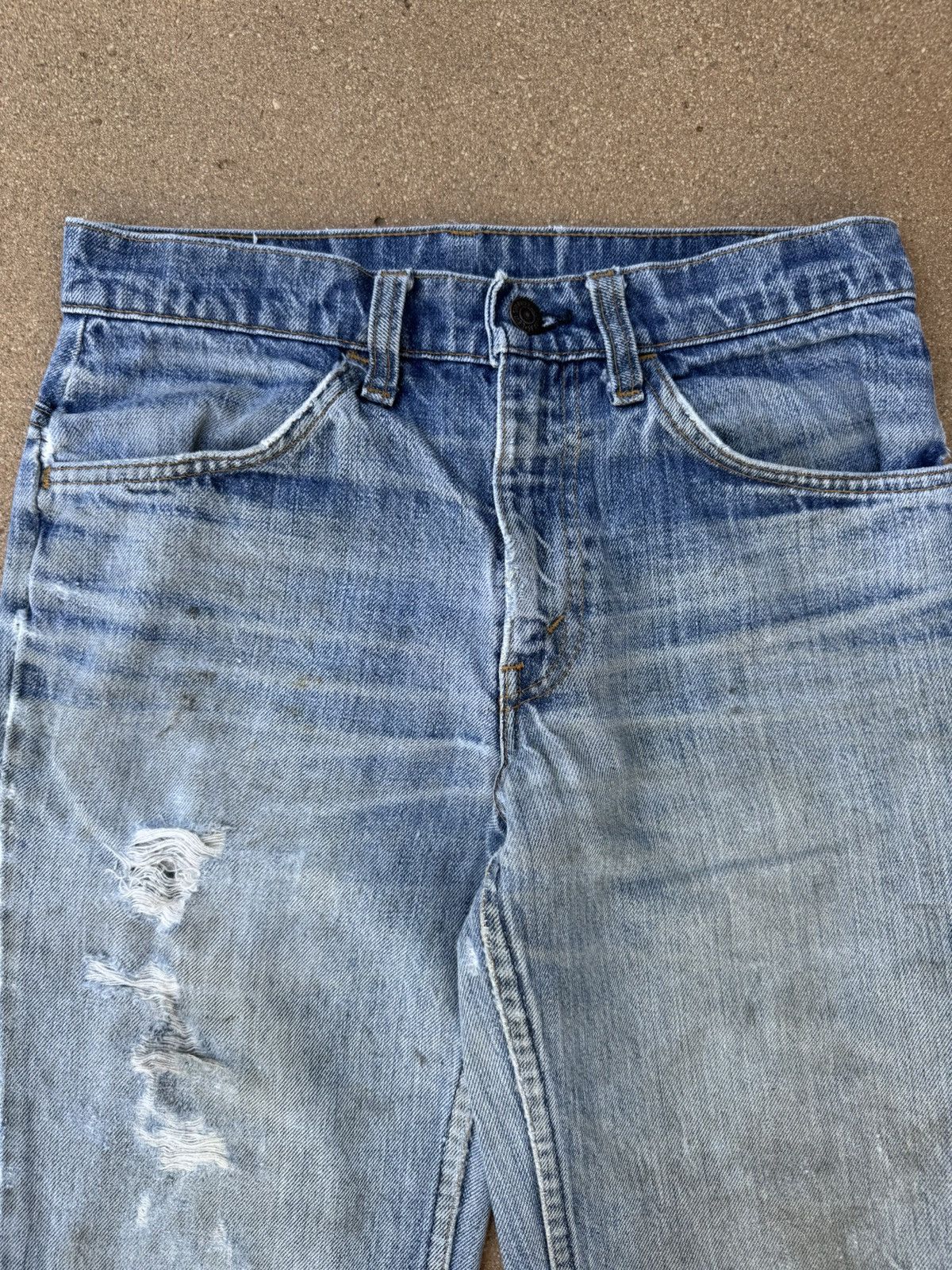 Levi's Vtg 70’s Levi’s 684 Orange Tab Bellbottom Denim Jeans 28x30 Size US 28 / EU 44 - 4 Thumbnail
