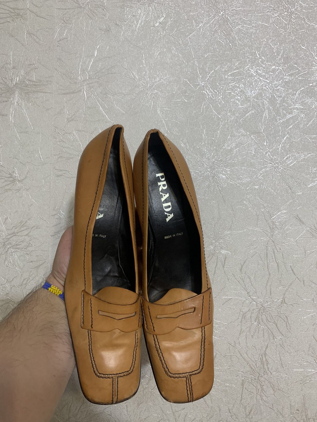 Prada × Vintage Prada Vintage AW2003 Leather Brown Heels Mules Shoes US9,5 Size US 9.5 / IT 39.5 - 4 Thumbnail