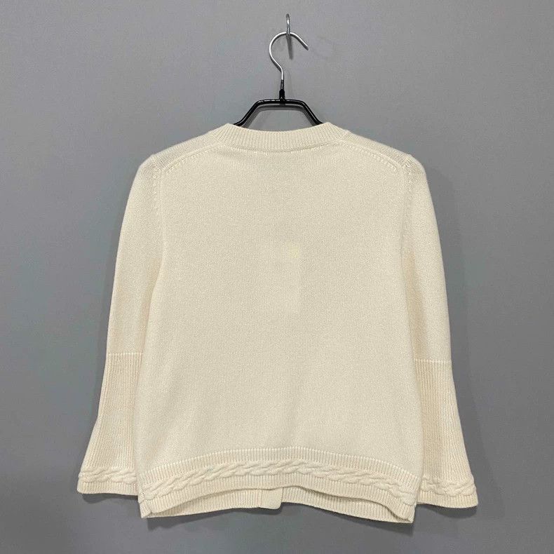 Chanel Chanel Single-breasted beige cashmere knitted cardigan jack Size XXS / US 00 / IT 34 - 3 Thumbnail