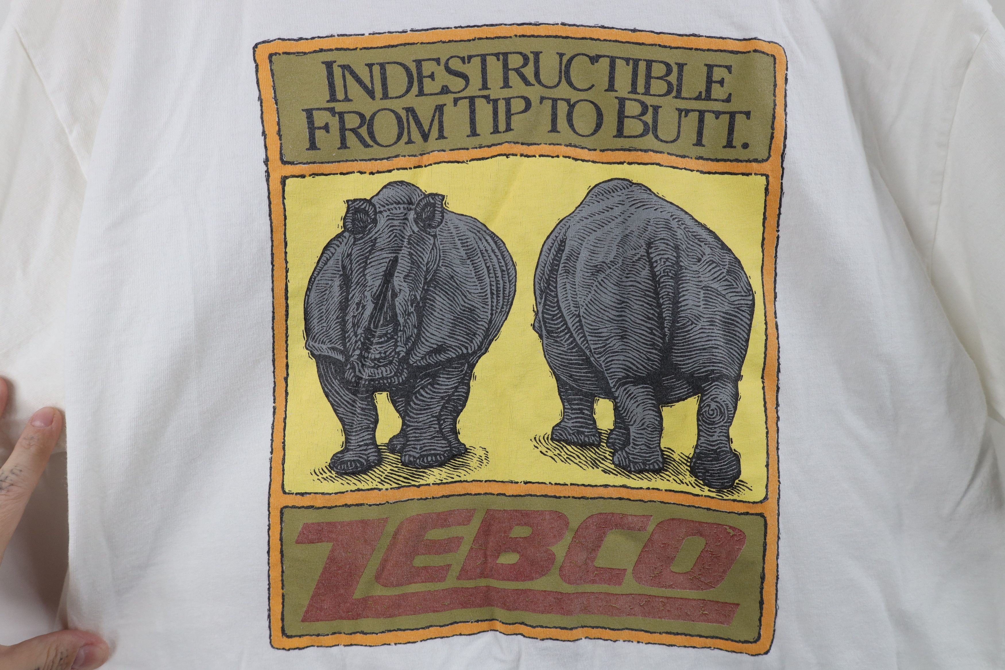 Vintage Vintage 90s Zebco Rhino Rods Fishing Short Sleeve T-Shirt Size US L / EU 52-54 / 3 - 9 Thumbnail