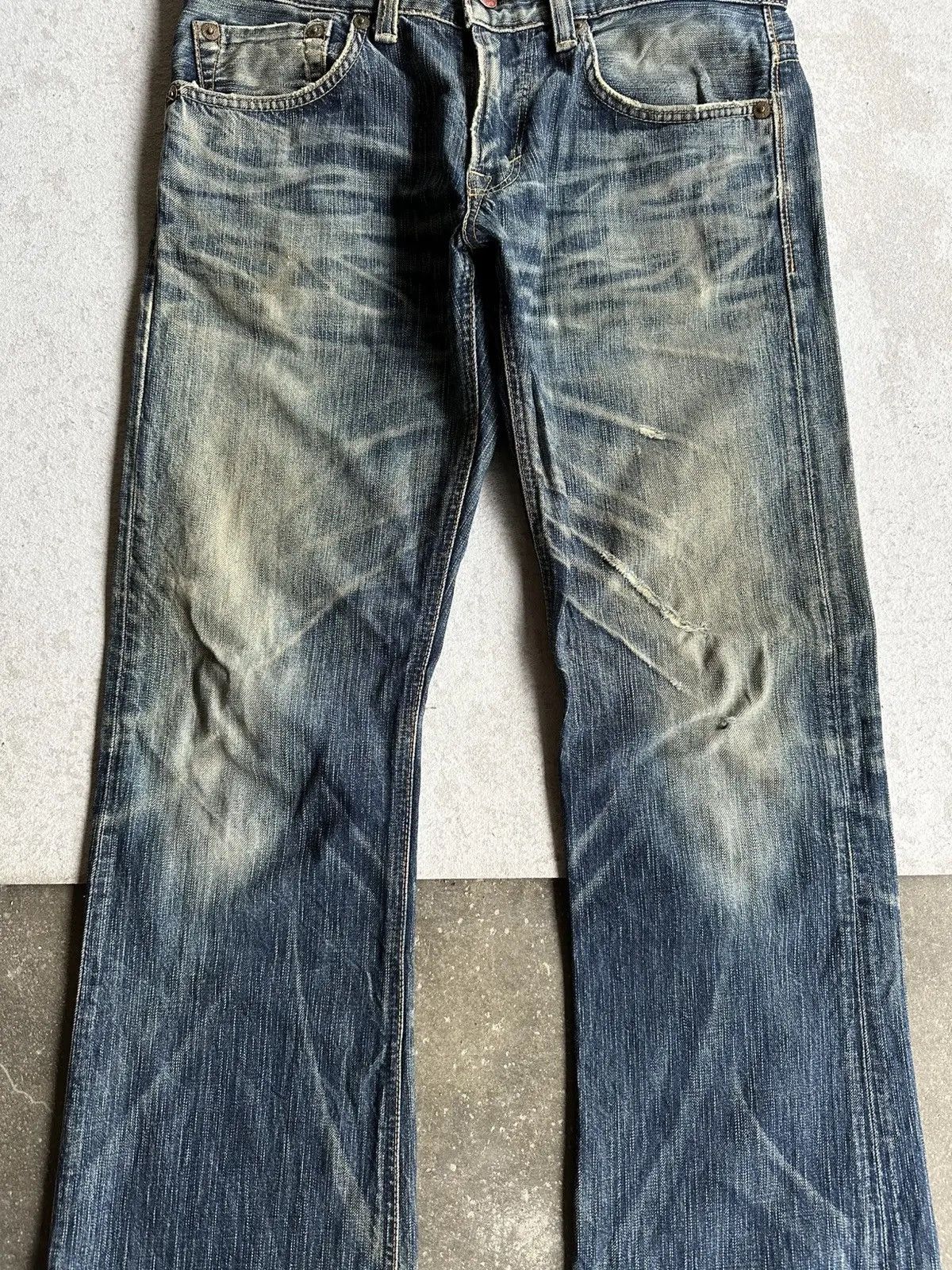 Kapital 🛒 LAST DROP DELETE TODAY🛒 EDWIN 503 Flare Distressed Denim Size US 33 - 2 Thumbnail