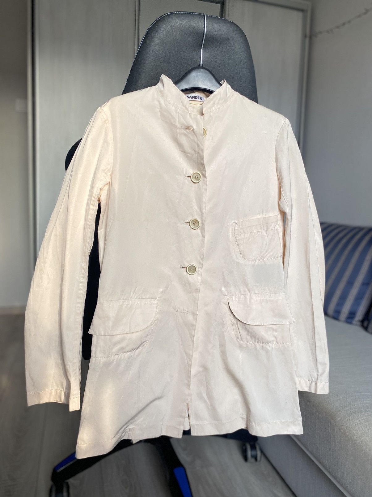 Jil sander silk blazer jacket cream 36