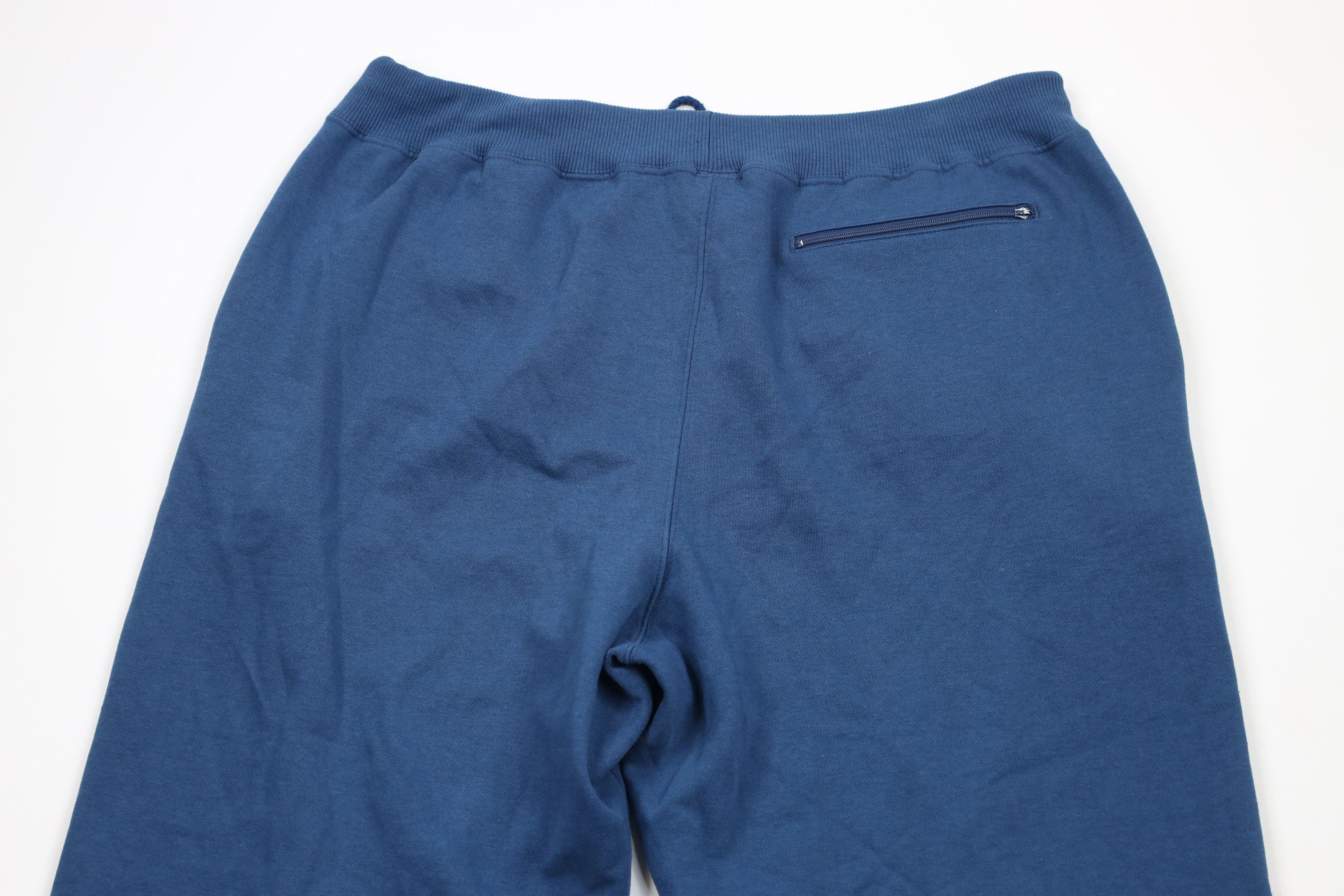 Vintage Vintage 90s Streetwear Blank Cuffed Sweatpants Joggers Blue Size US 36 / EU 52 - 9 Thumbnail