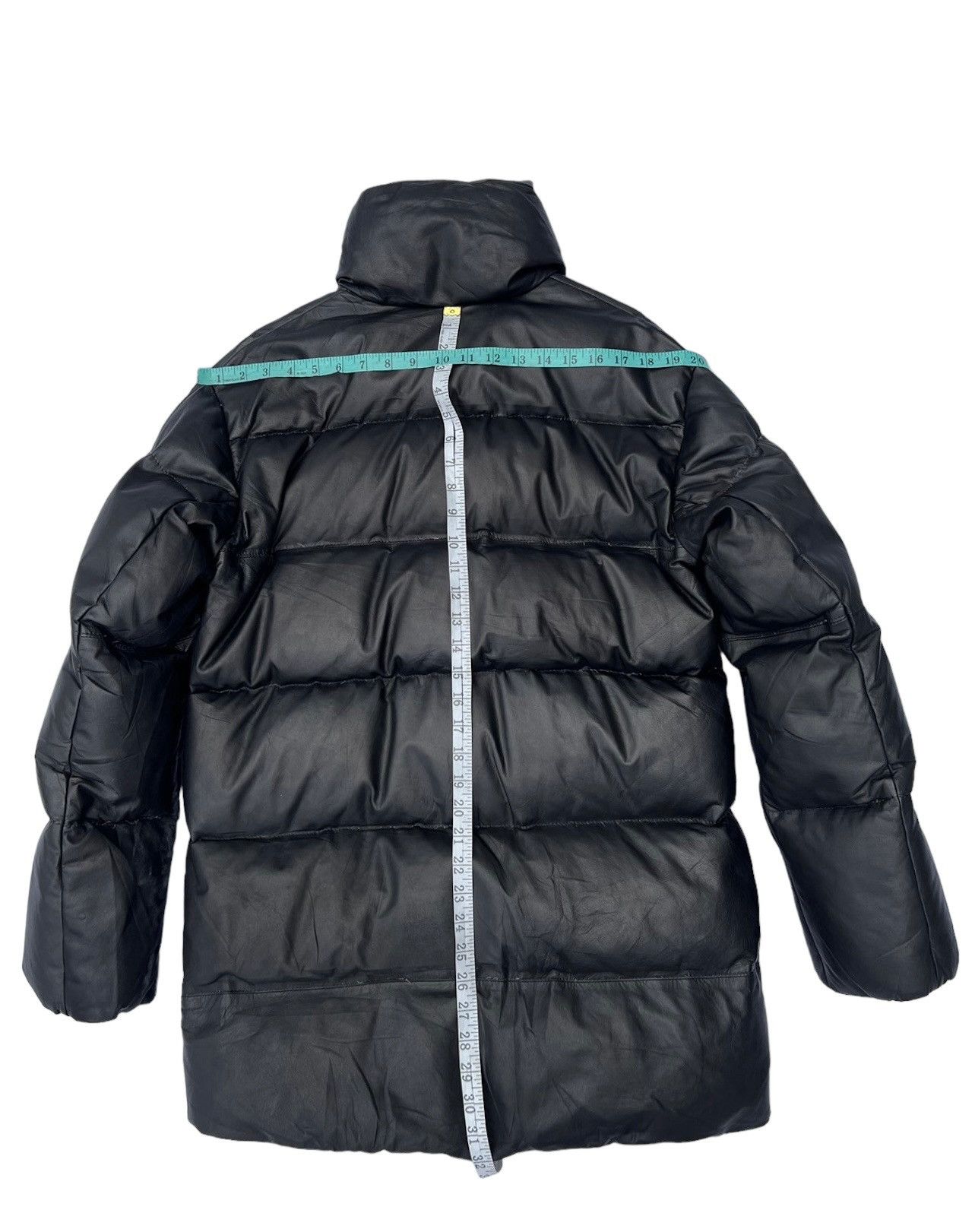 Naissance NAISSANCE Japan Black Leather Down Puffer Parka Jacket Size US M / EU 48-50 / 2 - 5 Thumbnail