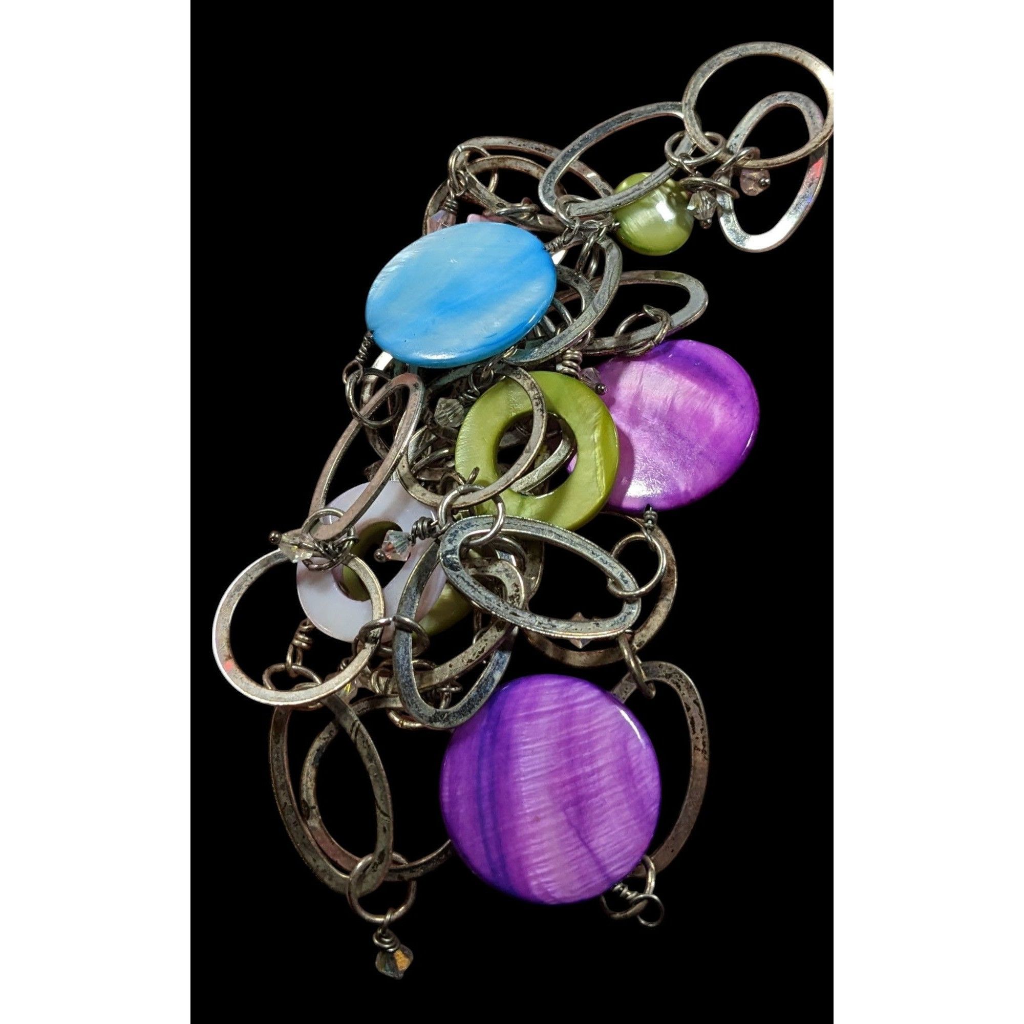 Other Retro Open Link Rainbow Shell Geometric Accent Necklace Size ONE SIZE - 4 Thumbnail