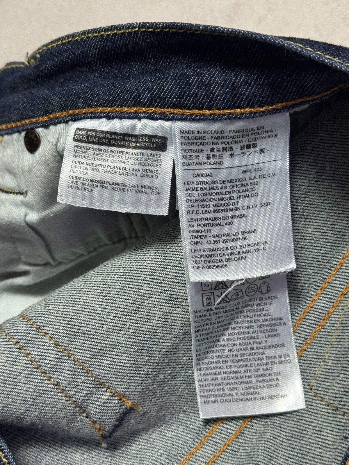 Levi's × Levi's Vintage Clothing Vintage Levis 504 Jeans Denim Pants Straight Baggy 36x32 90s Size US 36 / EU 52 - 12 Thumbnail