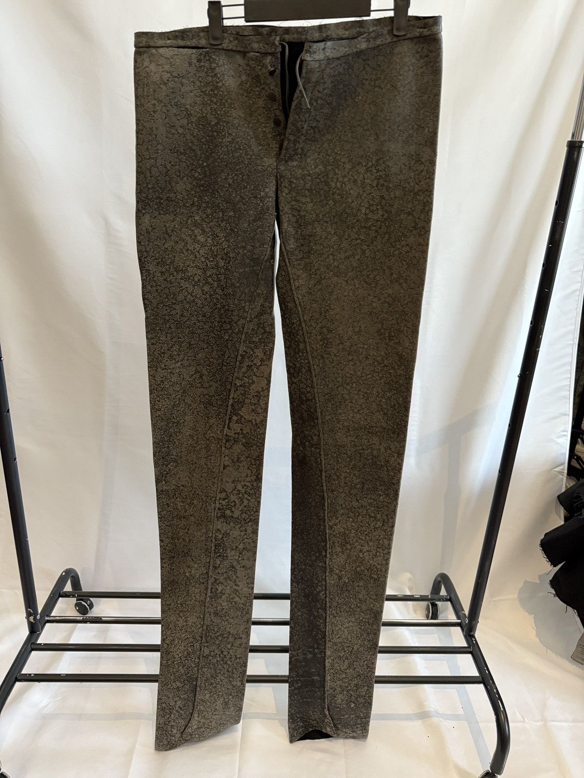 Carpe Diem C Diem Distressed Leather Pants Size US 34 / EU 50 - 1 Thumbnail
