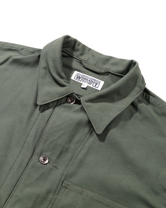 Engineered Garments Workaday Utility Jacket - Olive Cotton Reverse