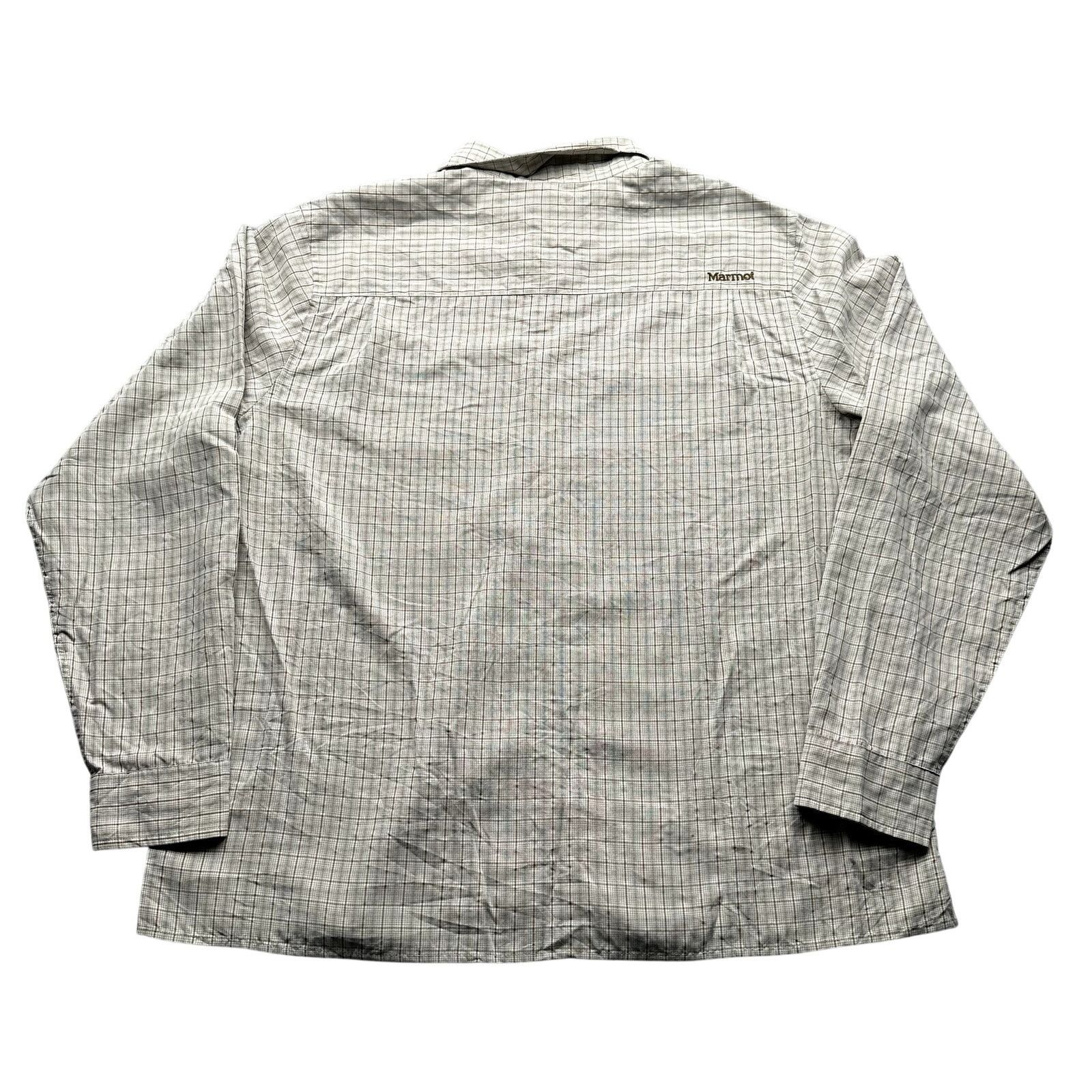 Marmot Marmot Micro Plaid Button Shirt Men XXL Rayon Brown Beige Size US XXL / EU 58 / 5 - 2 Thumbnail