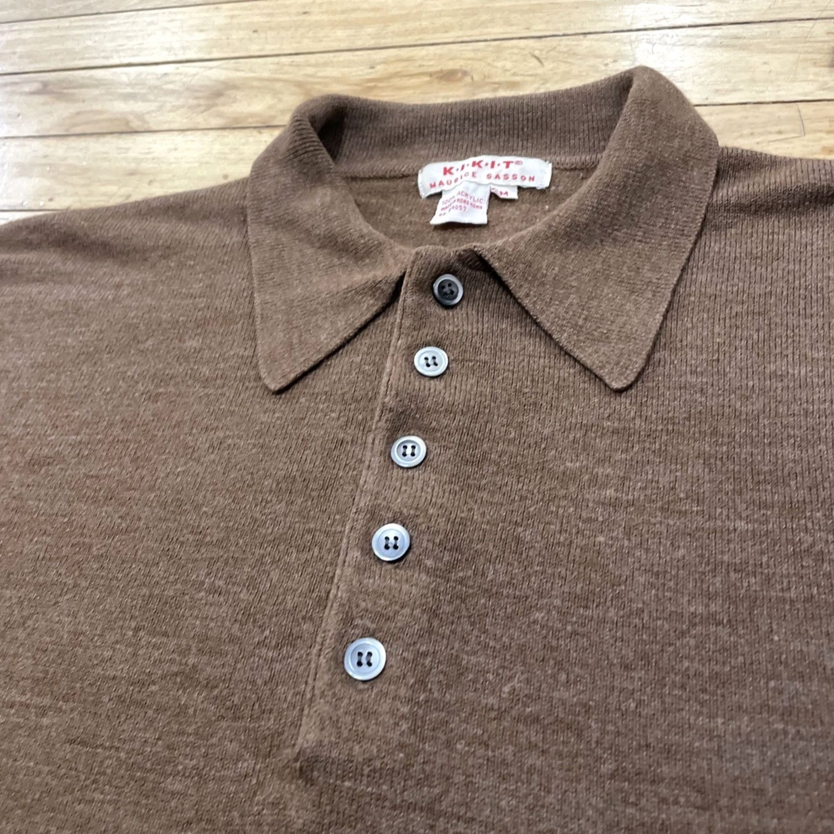 Vintage VINTAGE Maurice Sasson Kikit Polo Sweater XL Green Mens Pullover Knit Solid 90s Preppy Academia City College Classic Dad Fashion Size US XL / EU 56 / 4 - 4 Thumbnail