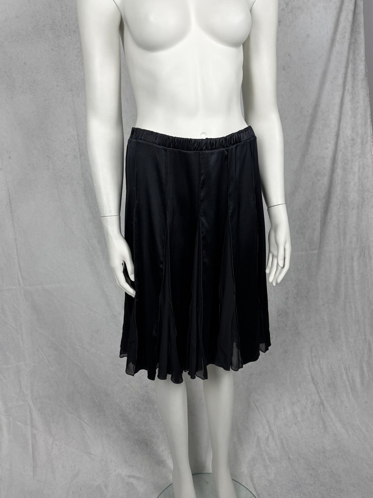 Roberto Cavalli S/S2004 Flared Paneled Silk Fluid Skirt