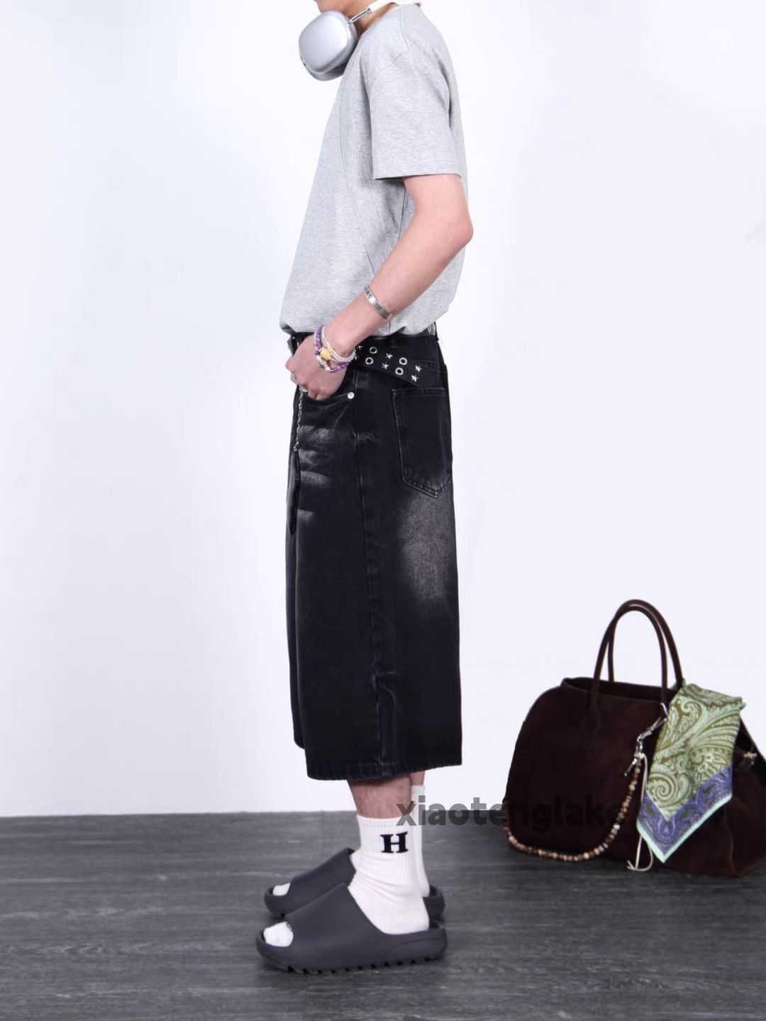 Vintage Unisex utility loose baggy skate hiphop flared shorts Size US 32 / EU 48 - 4 Thumbnail
