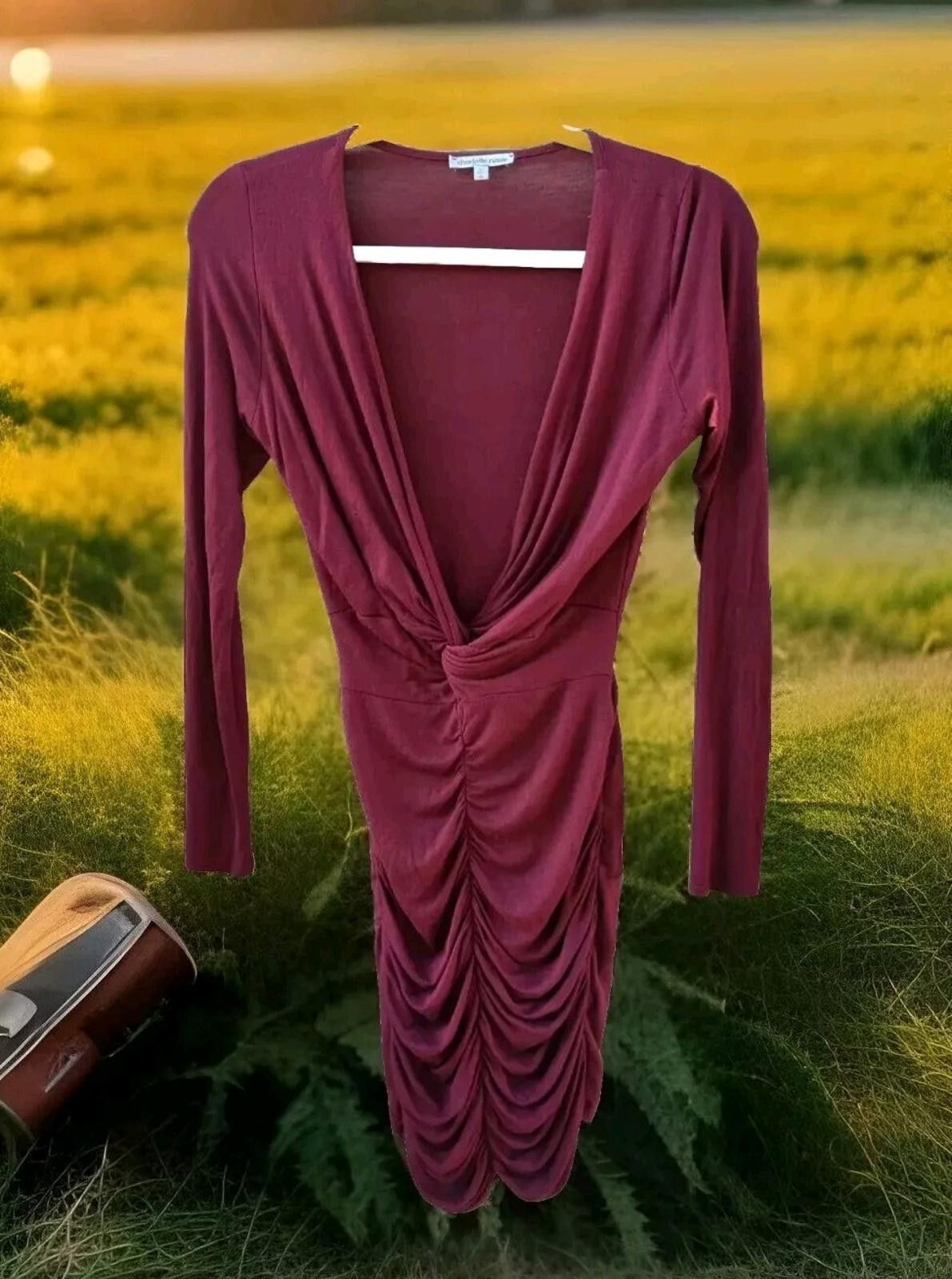 Other Charlotte Russe Burgandy Maroon Dress Size Small S Bodycon Size S / US 4 / IT 40 - 1 Thumbnail
