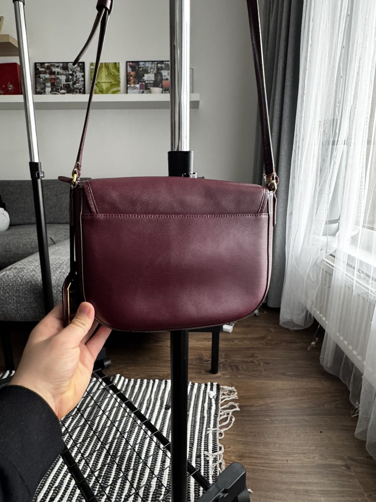 Polo Ralph Lauren Ralph Lauren Burgundy Leather Crossbody Bag Size ONE SIZE - 6 Thumbnail