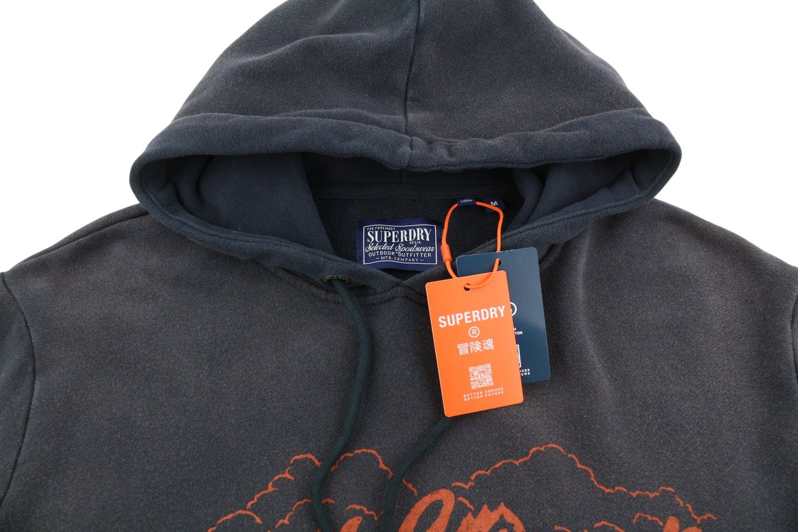 Superdry LO-FI OUTDOORS M Blue Faded Kangaroo Hoodie 87125 Size US M / EU 48-50 / 2 - 5 Thumbnail