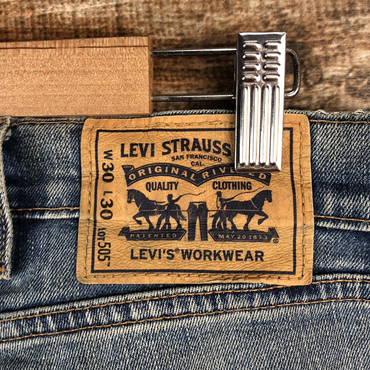 Levi's DL Levis 505 Blue Denim Pants #C210 Size US 30 / EU 46 - 17 Thumbnail