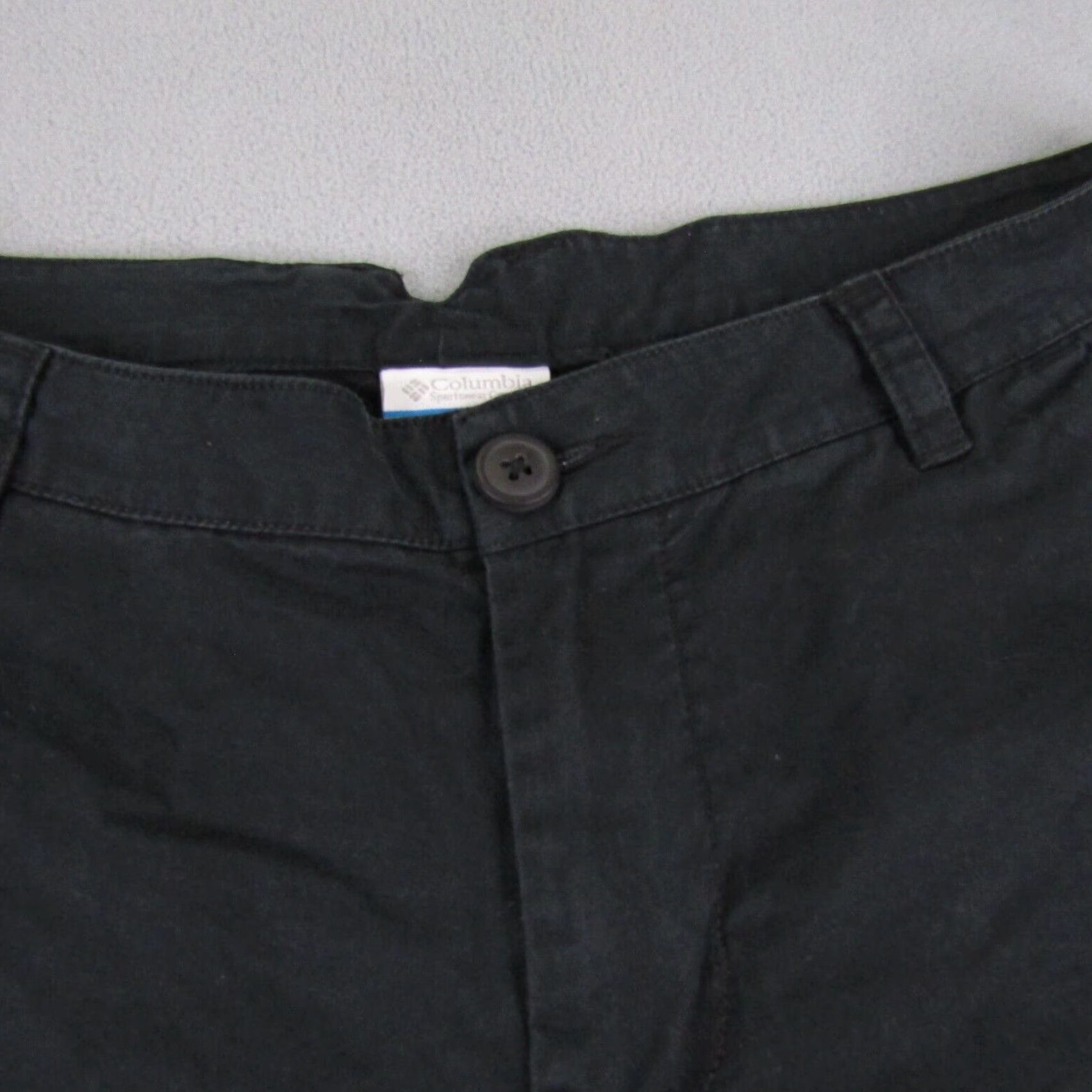 Vintage Columbia Shorts Womens 14 Black Solid Cotton Chino Outdoors Bermuda Trail Hiking Size 36" / US 14 / IT 50 - 2 Thumbnail