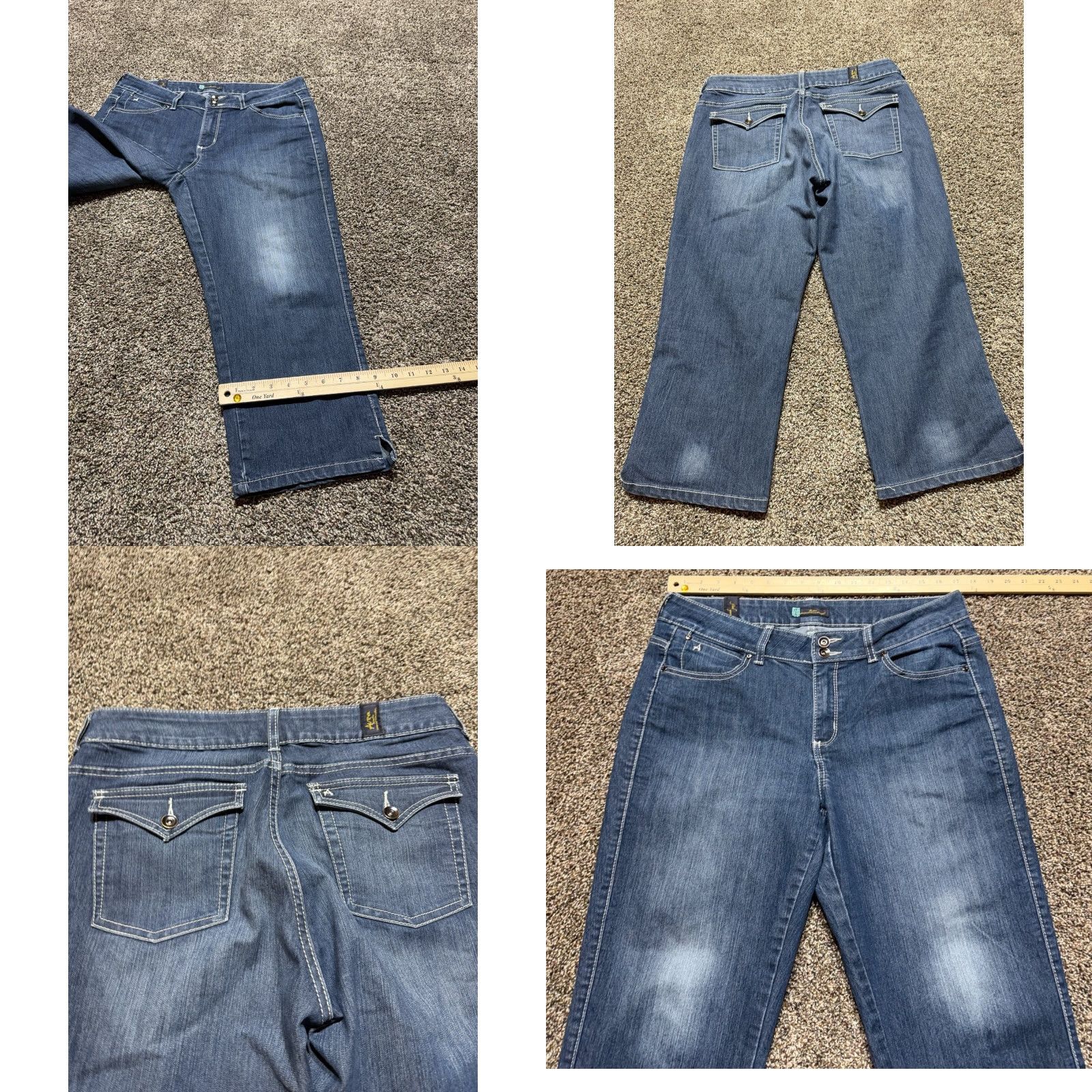 Wrangler Wrangler Aura Capri Women's Jeans Size 10 Blue Denim 34X23 Mid rise Size 32" / US 10 / IT 46 - 8 Thumbnail