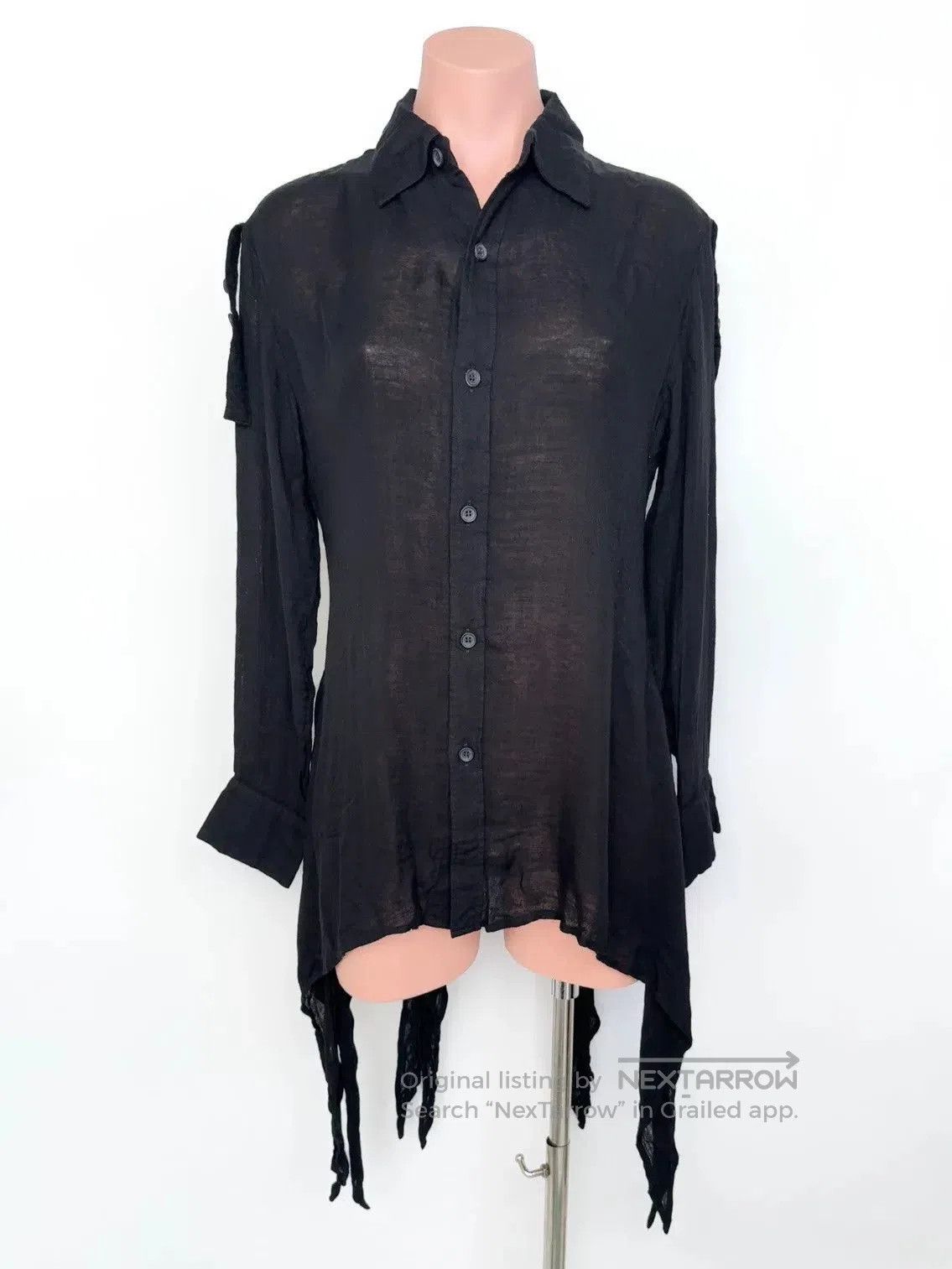 Yohji Yamamoto Yohji Yamamoto Ripped Tie Shirt. Size US S / EU 44-46 / 1 - 1 Thumbnail