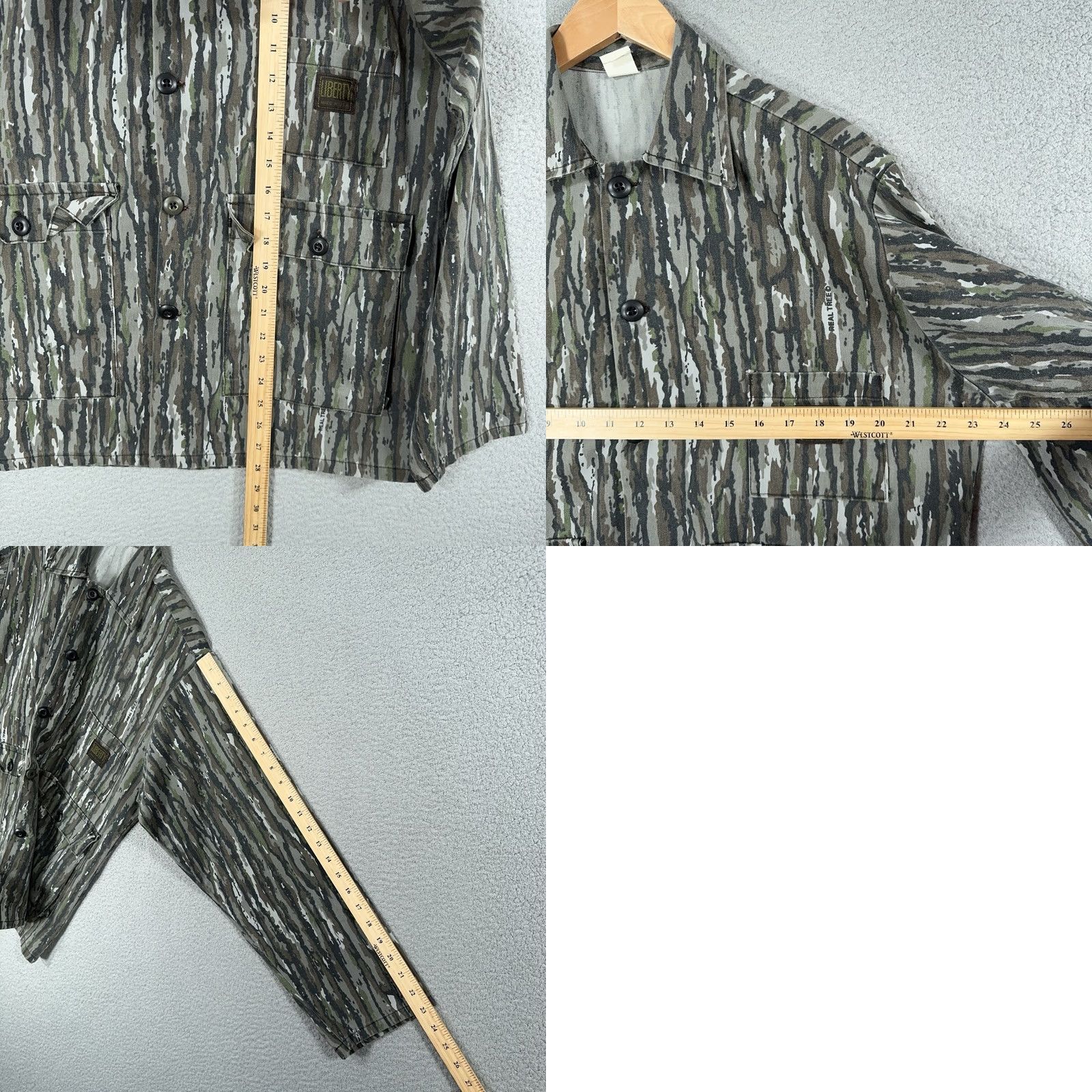 Realtree VINTAGE Liberty Camo Jacket Large Chore Coat RealTree Shacket Made USA Mens Size US L / EU 52-54 / 3 - 8 Thumbnail