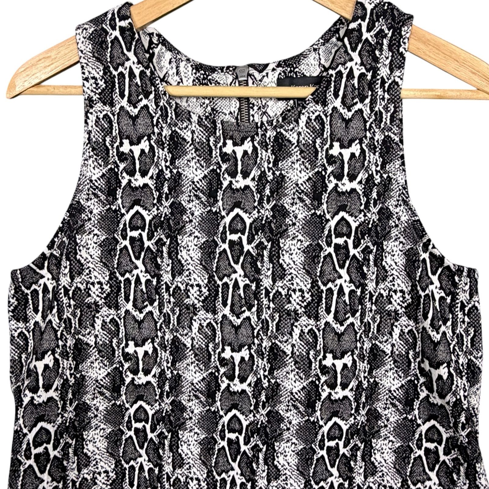 Other Karen Kane Women's Medium Black White Snakeskin Print Dress Size M / US 6-8 / IT 42-44 - 3 Thumbnail