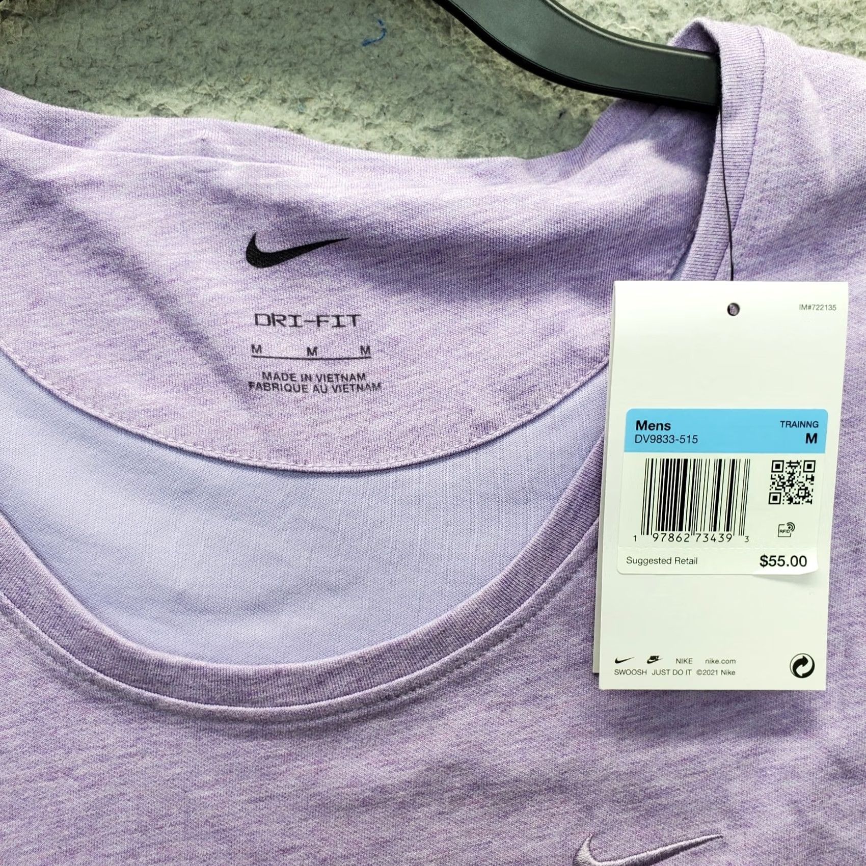 Nike Nike Dri-FIT Primary Versatile Tank Mens M Purple Swoosh Logo Pullover DV9833-515 Size US M / EU 48-50 / 2 - 5 Thumbnail