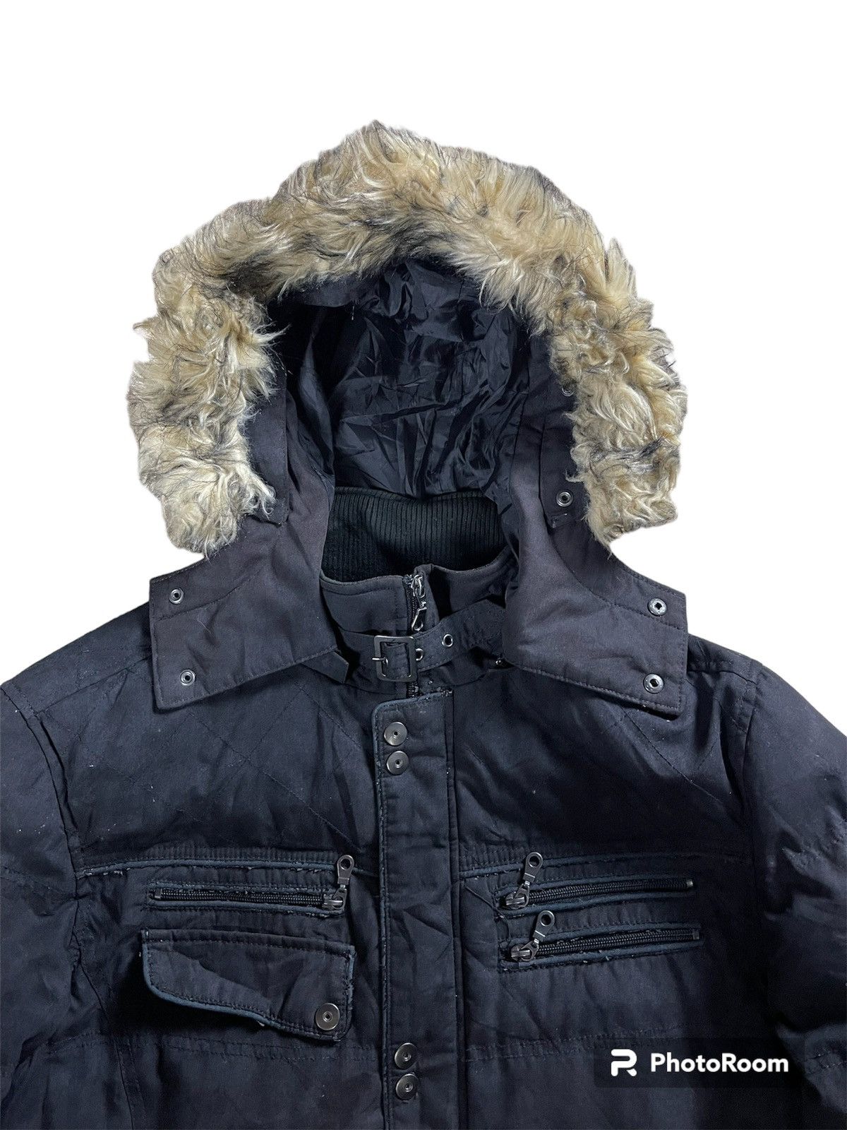Japanese Brand × Vintage Vintage Bareback Realdress Puffer Faux Fur Hoodie Jacket Size US M / EU 48-50 / 2 - 10 Thumbnail