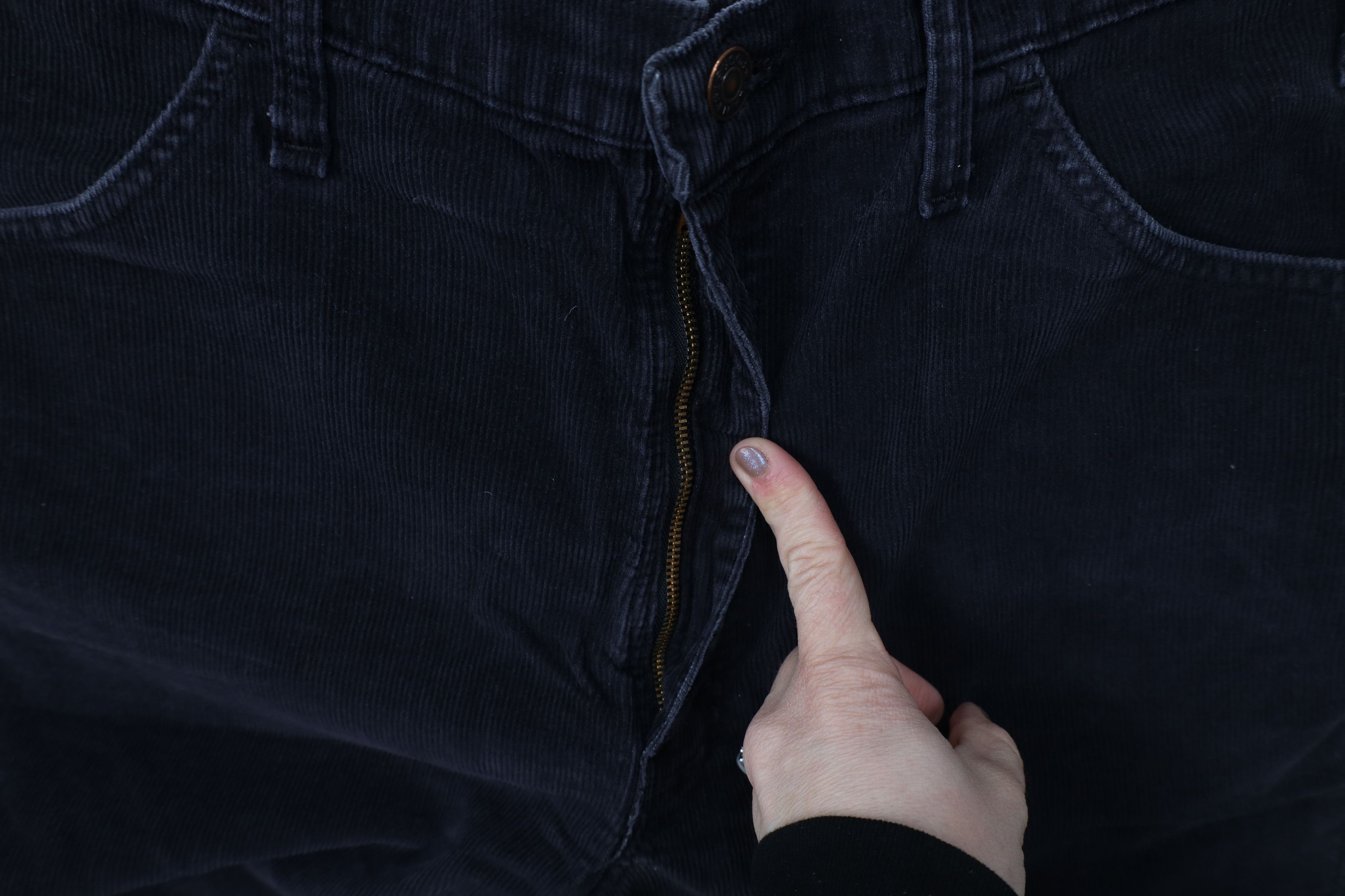 Vintage Vintage 70s Streetwear Wide Leg Corduroy Pants Dark Blue USA Size US 38 / EU 54 - 6 Thumbnail
