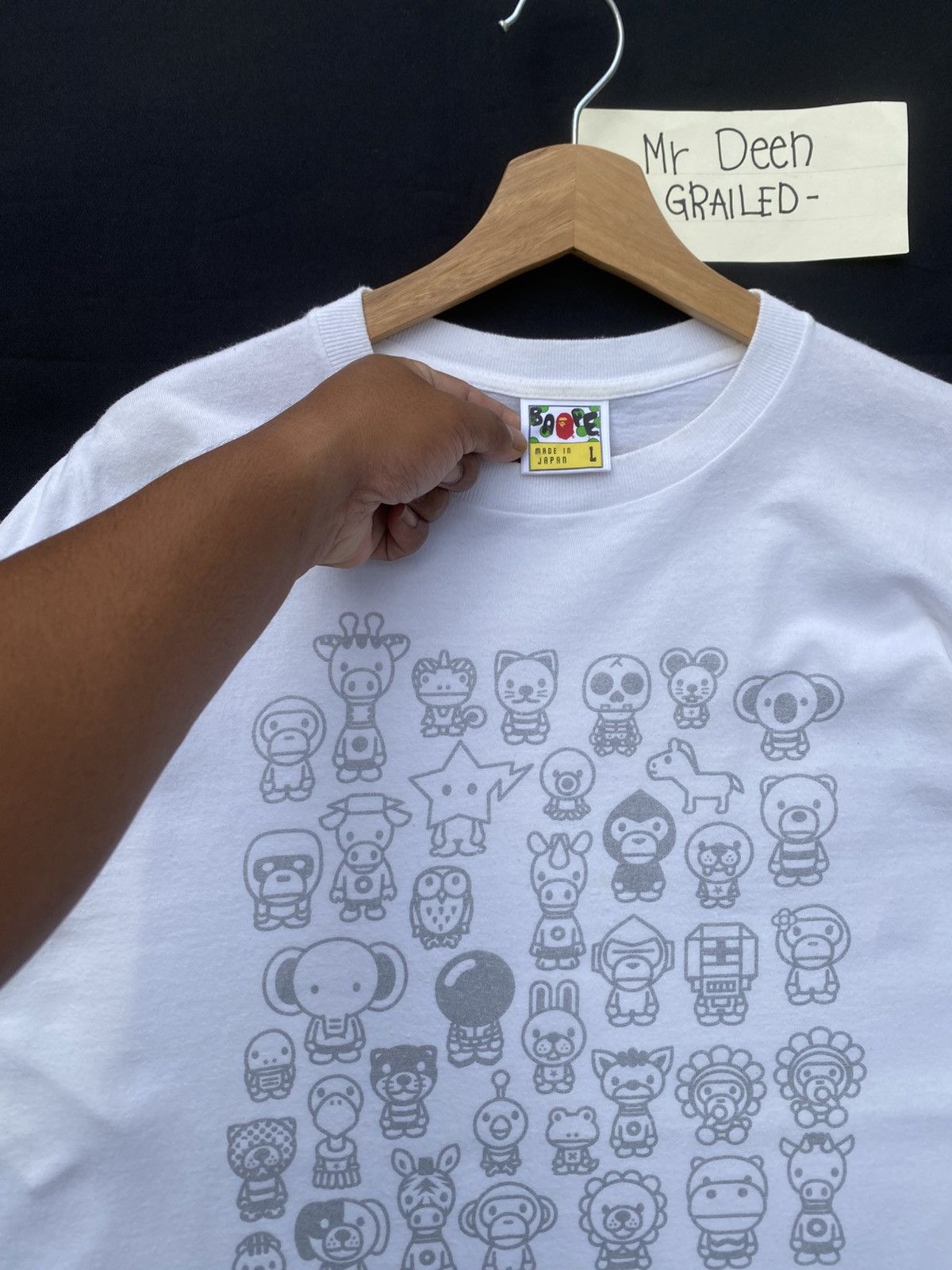 Bape Rare 06s Bathing Ape Baby Milo A to Z Tshirt Size US L / EU 52-54 / 3 - 9 Thumbnail