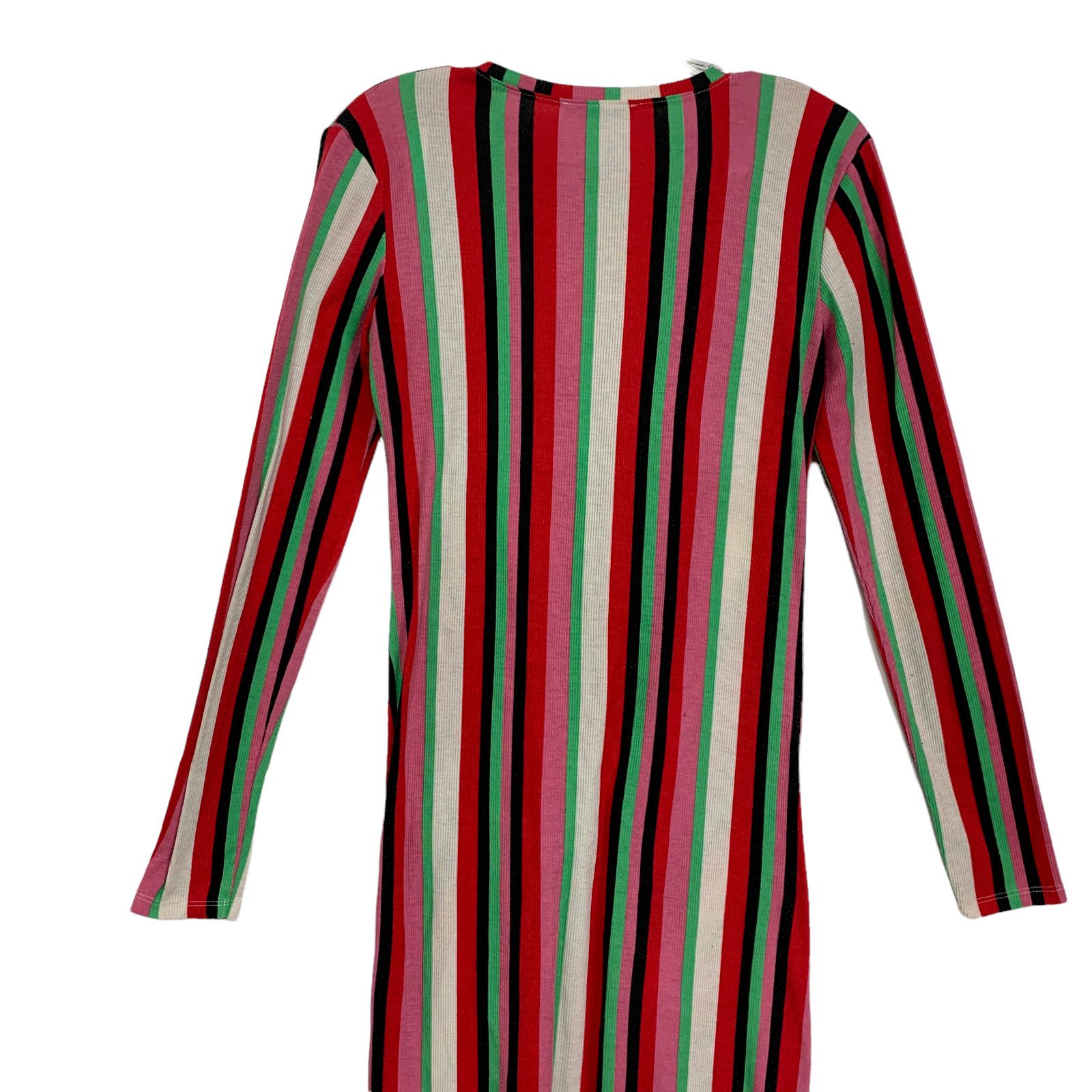 Zara Zara Preppy Festival Multi Stripe Midi Dress M Colorful Slit Size M / US 6-8 / IT 42-44 - 5 Thumbnail