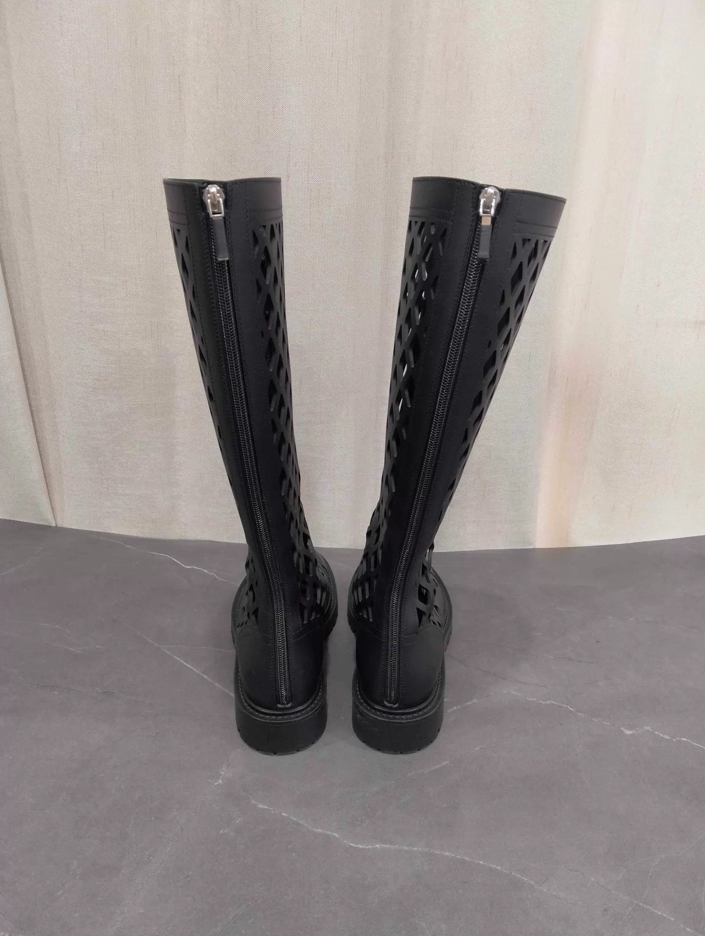 Dior Dior Black Cutout Knee-High Boots 36 Size US 5.5 / IT 35.5 - 5 Thumbnail