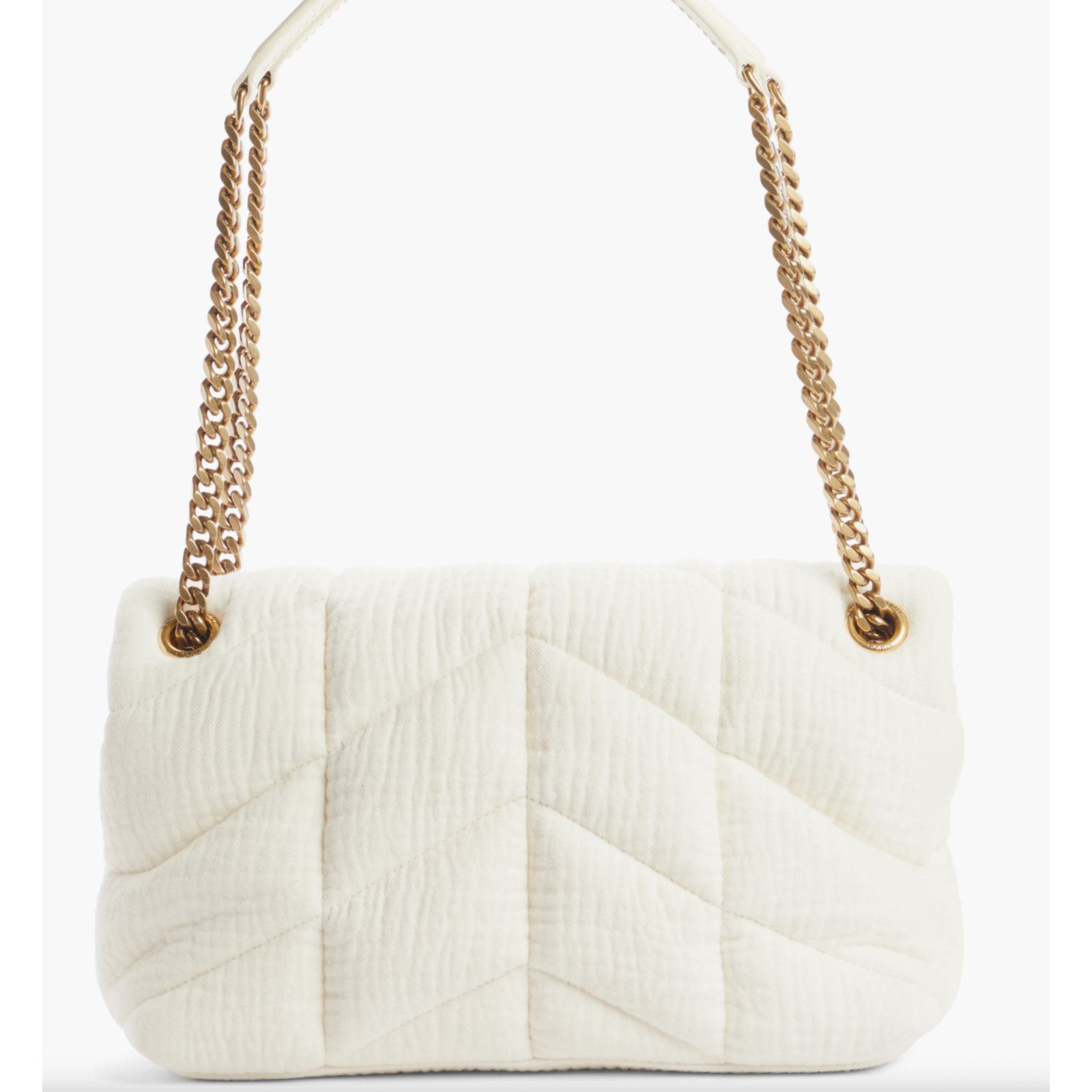 Yves Saint Laurent Saint Laurent YSL Cotton Twill White Shoulder Crossbody Bag Size ONE SIZE - 14 Thumbnail