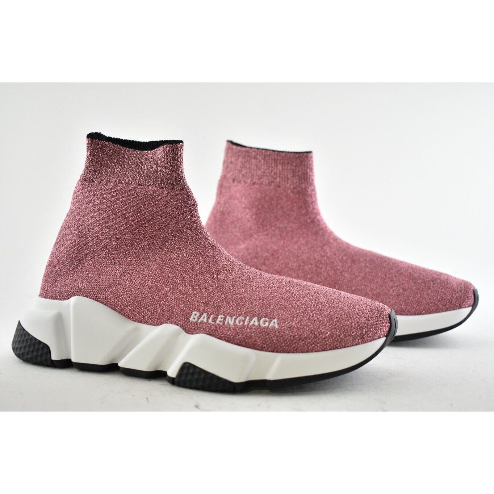 Balenciaga Balenciaga Women Speed Sock Pink Runner Sneakers 42 Size US 12 / IT 42 - 2 Thumbnail