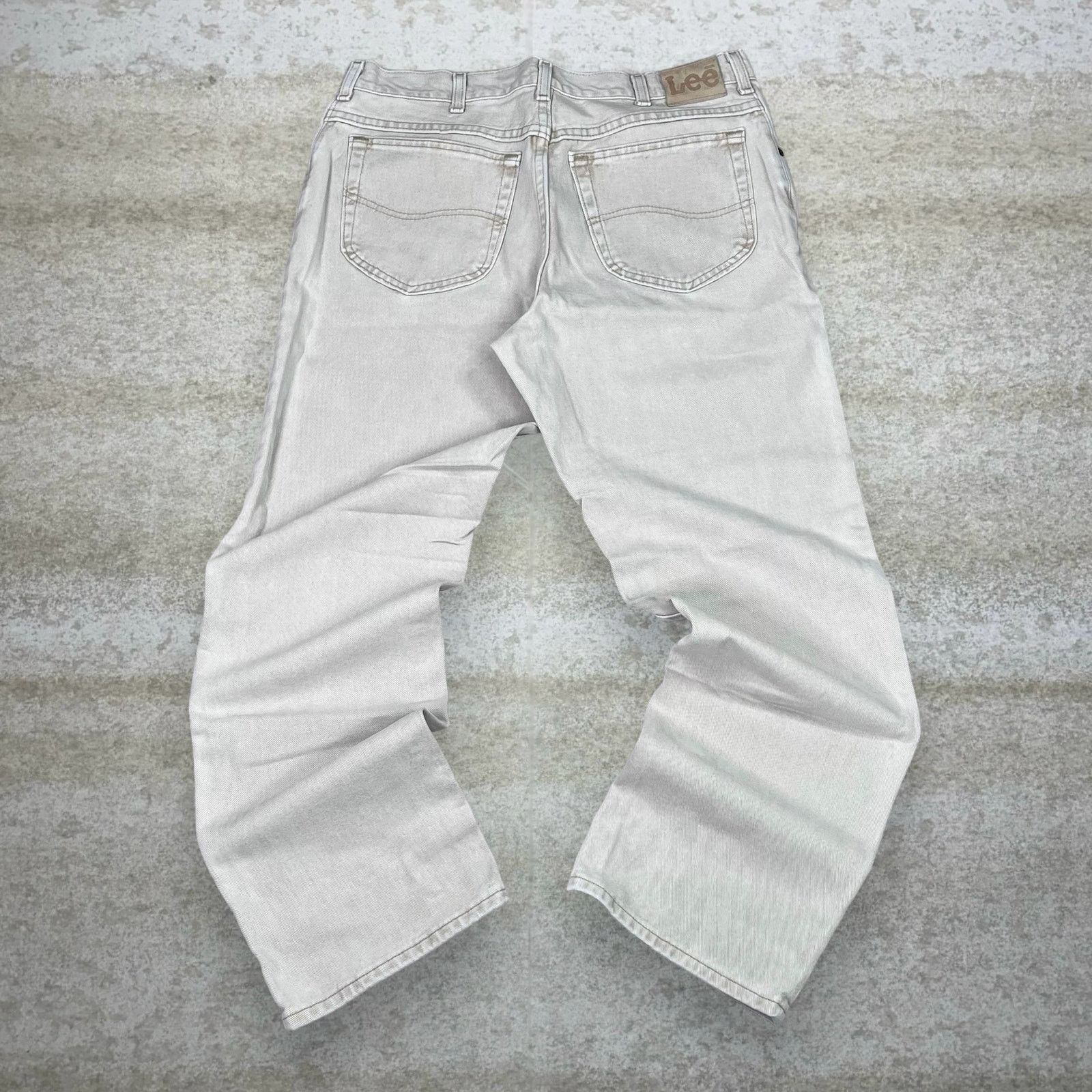 Lee Vintage 90s Lee MR Jeans 36x30 Straight Fit Tan Wash Denim Size US 36 / EU 52 - 1 Thumbnail