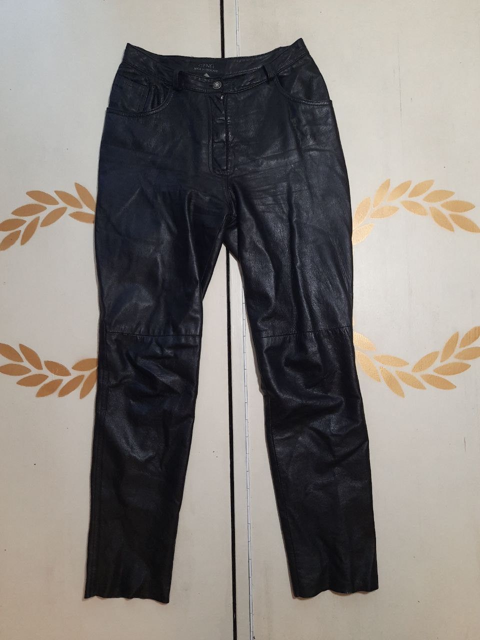 Genuine Leather Genel London Leather Pants size UK8 Size 27" / US 4 / IT 40 - 1 Thumbnail