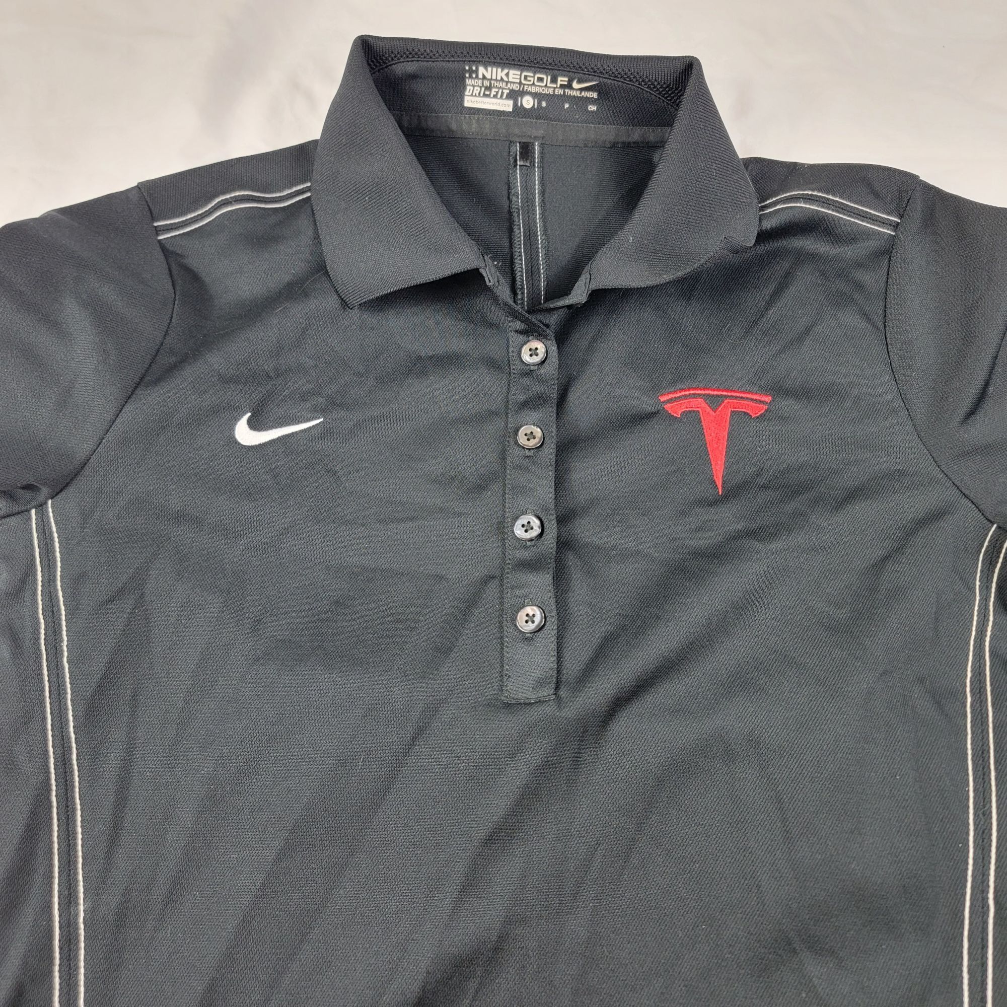 Nike Nike Golf Dri Tesla Womens Small Black Polo Shirt Casual Wor Size S / US 4 / IT 40 - 3 Thumbnail