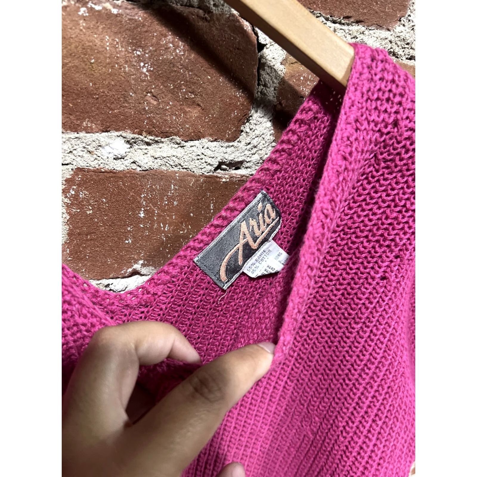 Ariat Aria Dress Women's Knit Ramie Cotton Pink Long Dress Size M / US 6-8 / IT 42-44 - 3 Thumbnail