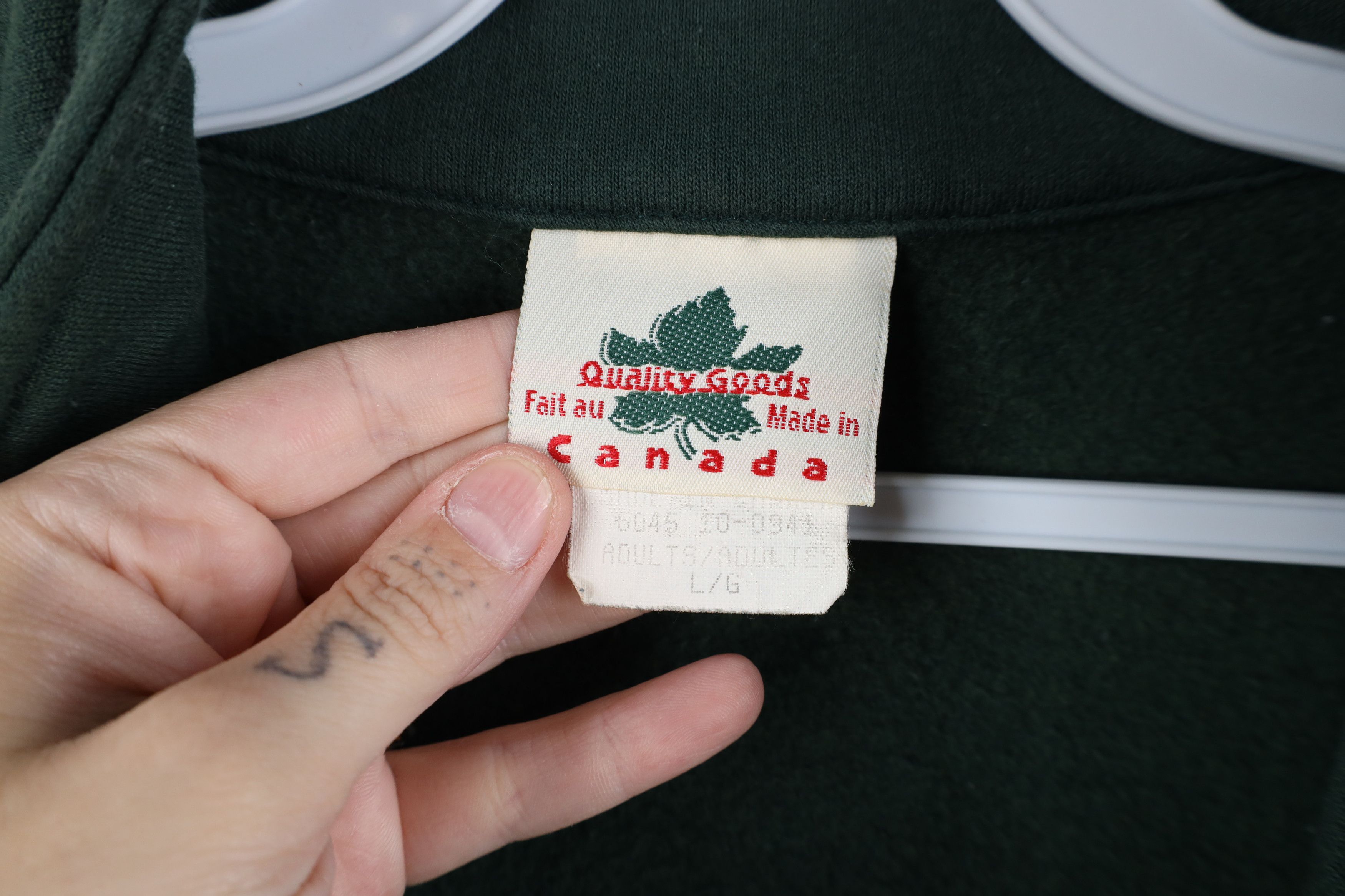 Vintage Vintage 90s Streetwear Canada Half Zip Sweatshirt Green Size US L / EU 52-54 / 3 - 6 Thumbnail