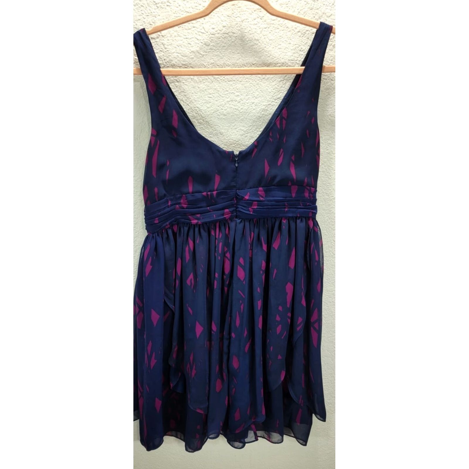 BCBGeneration BCBGeneration Empire Waist Mini Tank Dress Sz 12 Blue Print Lined Back Zip Dress Women 12 Blue Print Mini Tank Back Zip Size XL / US 12-14 / IT 48-50 - 3 Thumbnail