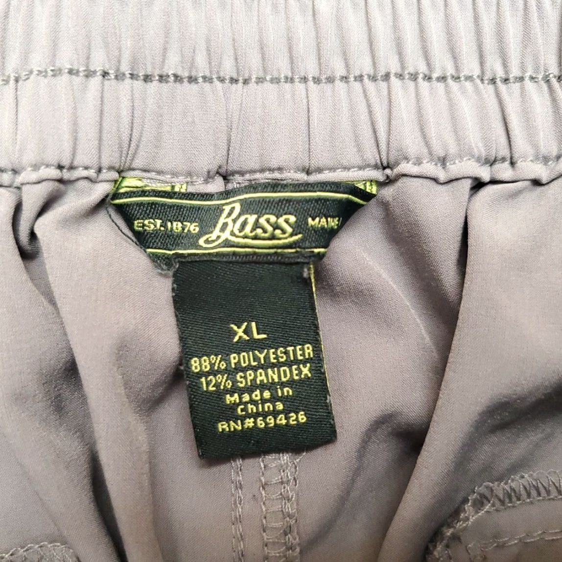 Vintage Bass Pants Mens XL Gray Lightweight Travel Cargo Utility Outdoors Stretch Blend Size US 36 / EU 52 - 4 Thumbnail