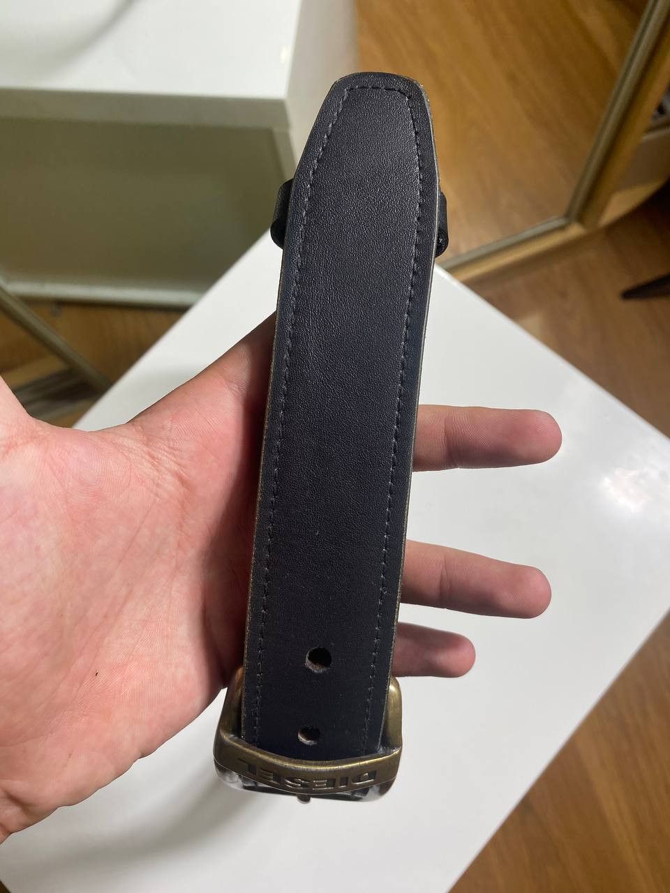 Diesel × Vintage Diesel Y2K vintage logo leather belt Size ONE SIZE - 13 Thumbnail