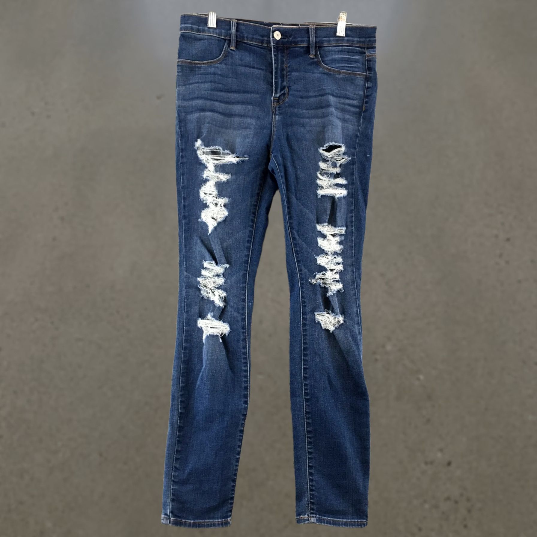 Pacsun Pacsun Jegging Jeans Womens Blue Ripped Denim Mid Rise Zip Fly 31 in. Cotton Blend Stretch Pocket 5-Pocket Regular Size 24" / US 00 / IT 34 - 1 Thumbnail