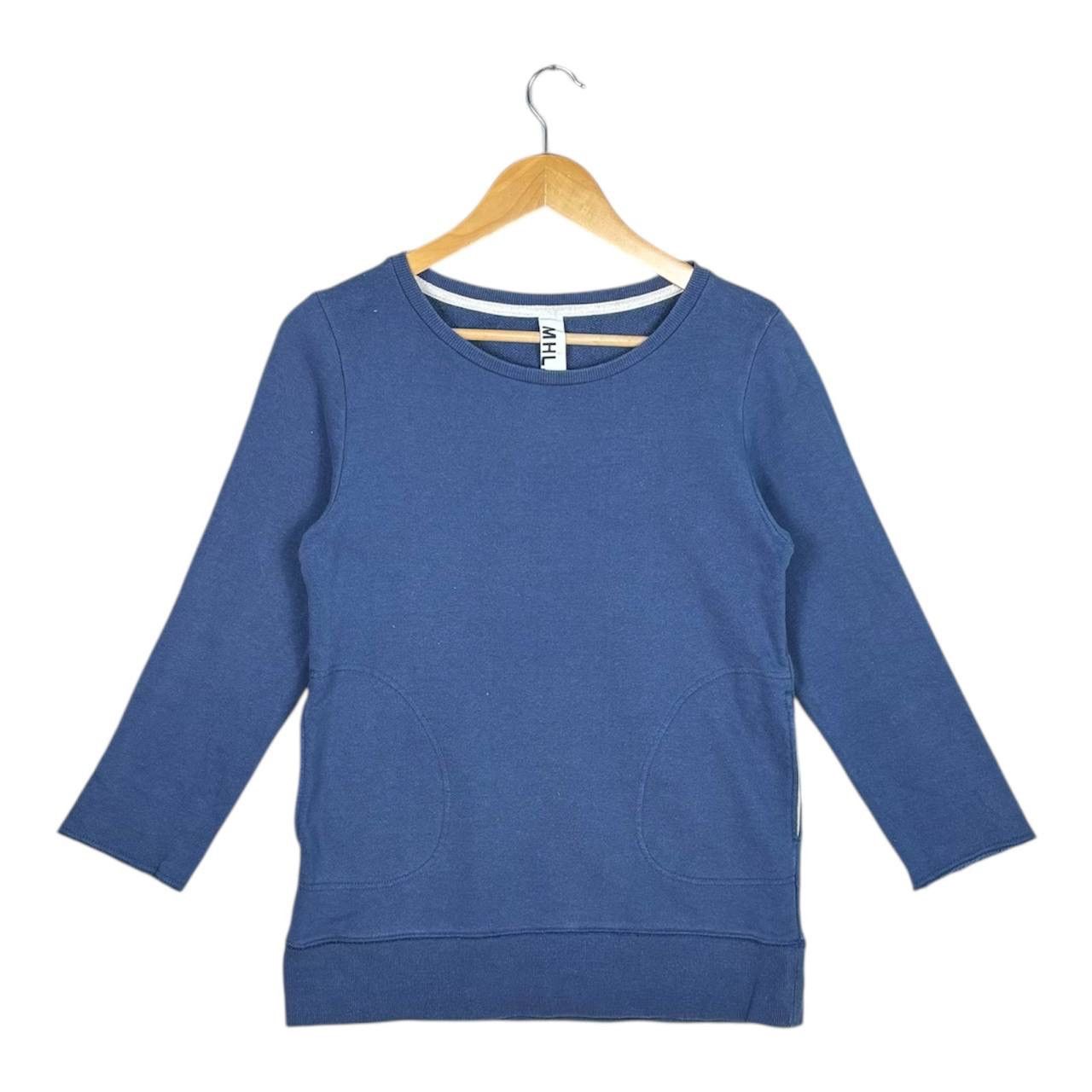 Margaret Howell MHL Margaret Howell Blue Crewneck Jumper Sweatshirt Size US M / EU 48-50 / 2 - 1 Thumbnail