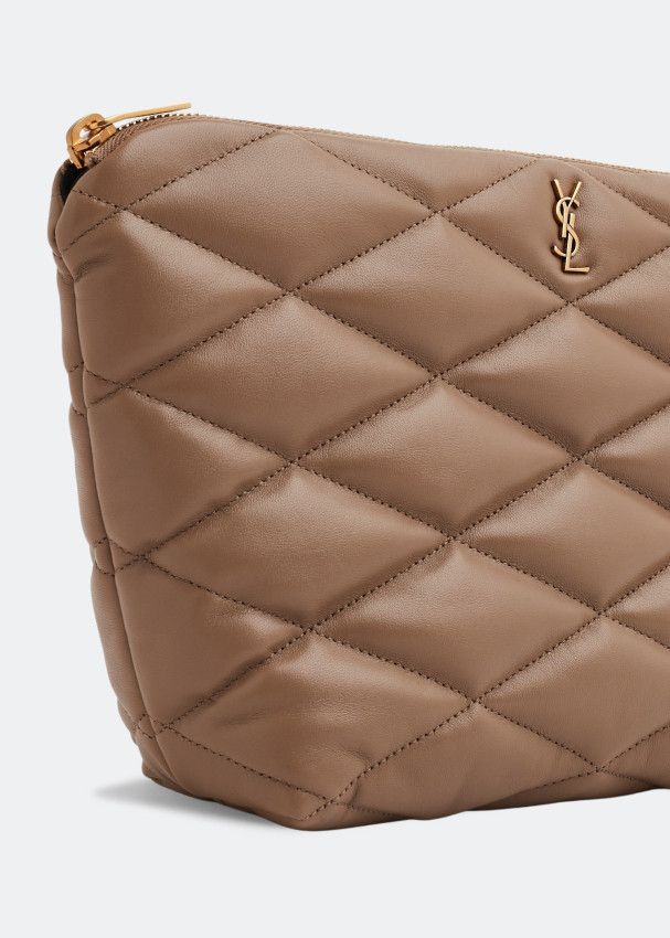 Saint Laurent Paris o1tp1o0125 Size: OS/Sade Clutch In Lambskin in Brown Size ONE SIZE - 3 Thumbnail