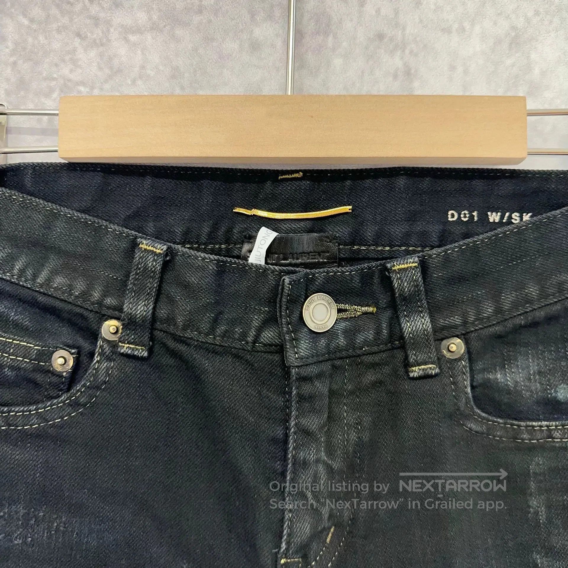 Yves Saint Laurent YSL Black Ripped Jeans Size 26. Size 26" / US 2 / IT 38 - 2 Thumbnail