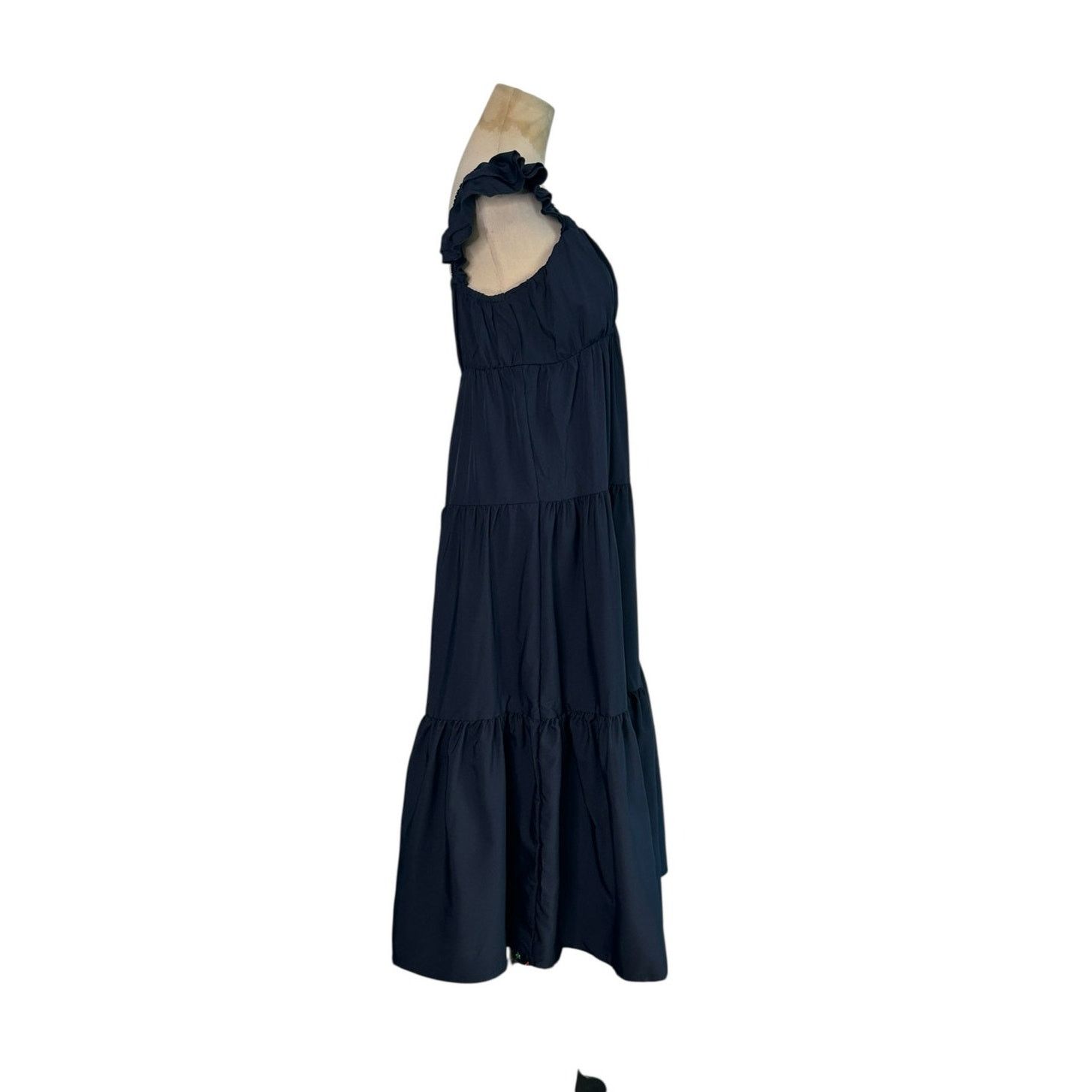 Shein Shein navy blue tiered midi dress size medium Size M / US 6-8 / IT 42-44 - 6 Thumbnail