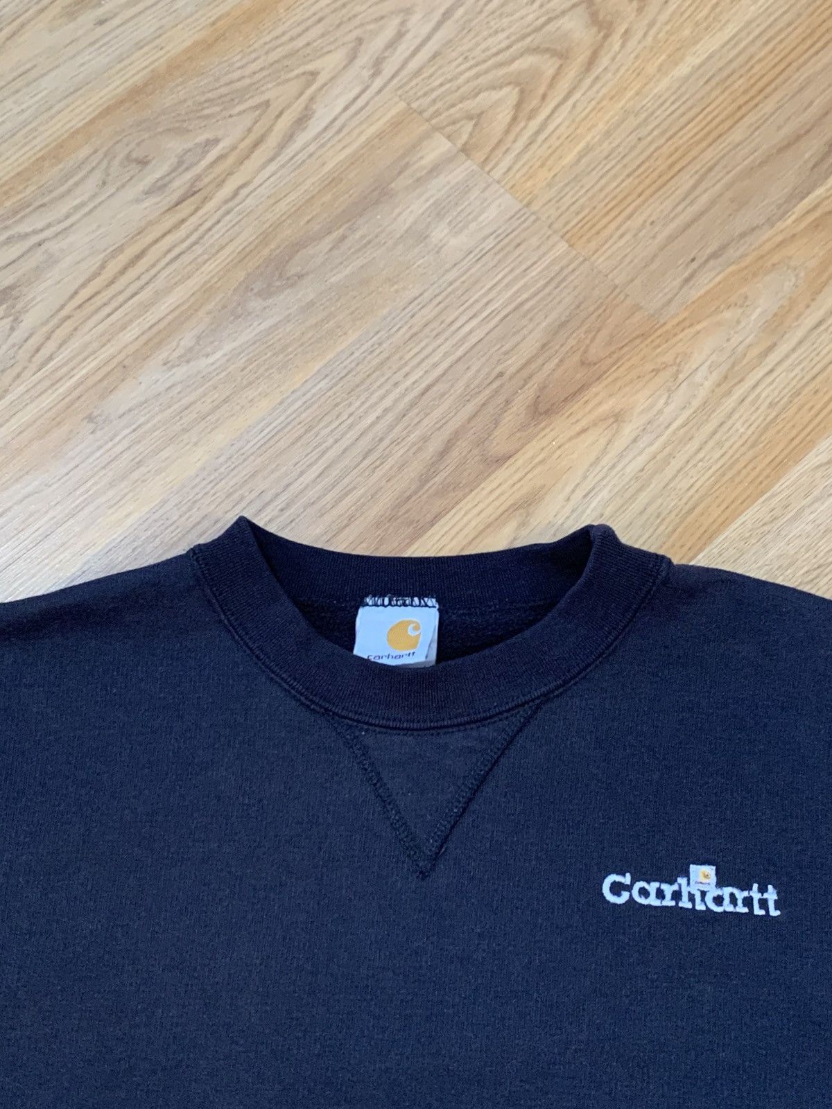 Carhartt Sz L - Vintage Carhartt Crewneck Fleece Sweatshirt (Black) Size US L / EU 52-54 / 3 - 9 Thumbnail